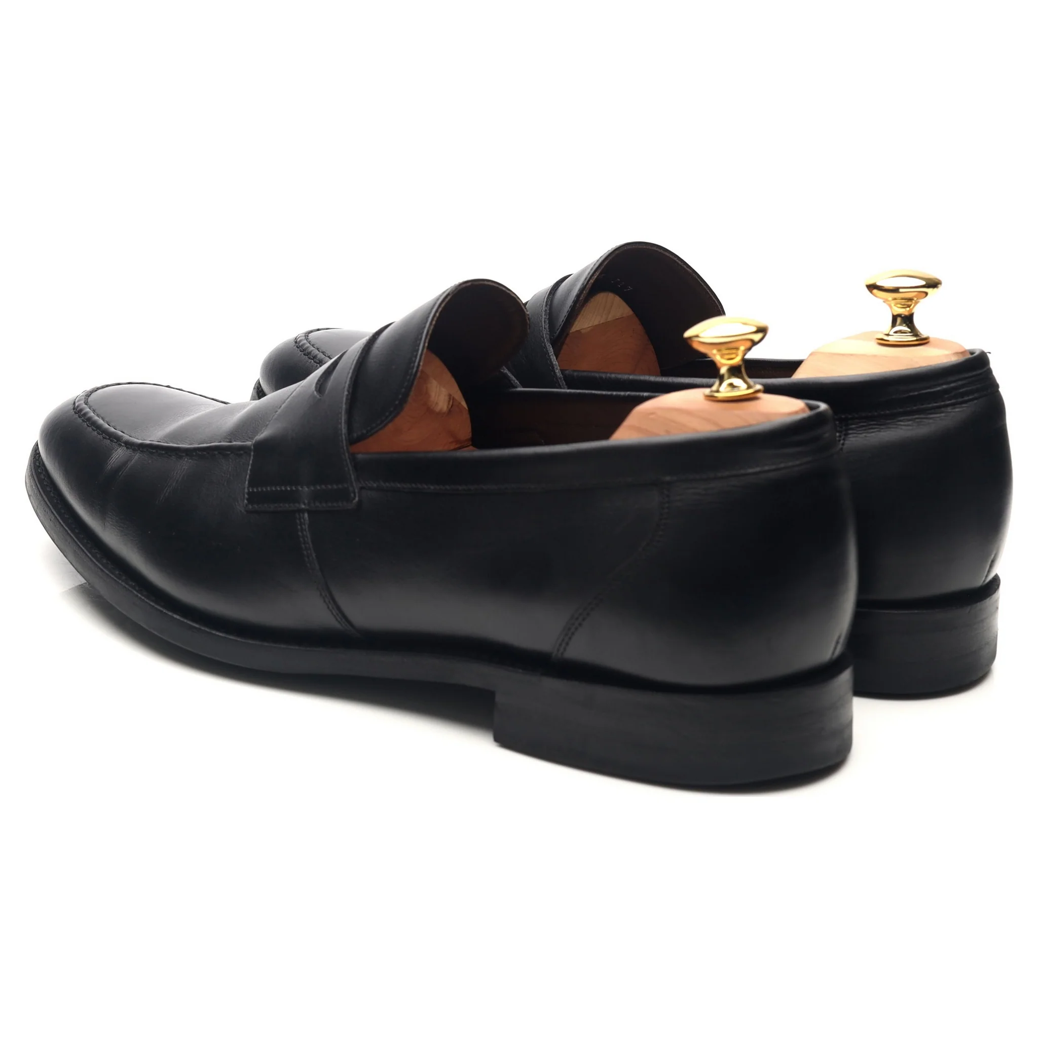 'Warner' Black Leather Loafers UK 11.5 F - Image 3