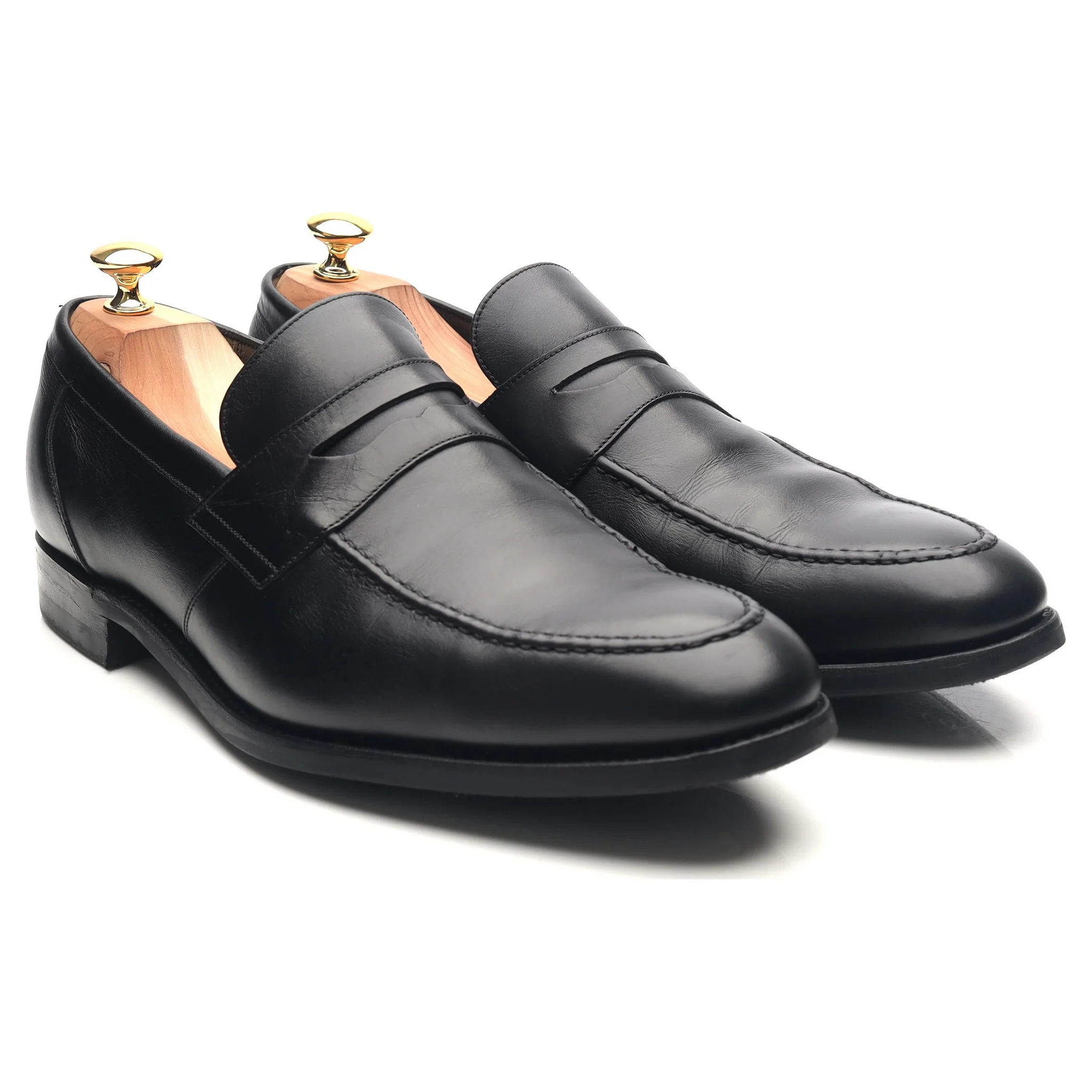'Warner' Black Leather Loafers UK 11.5 F - Image 7