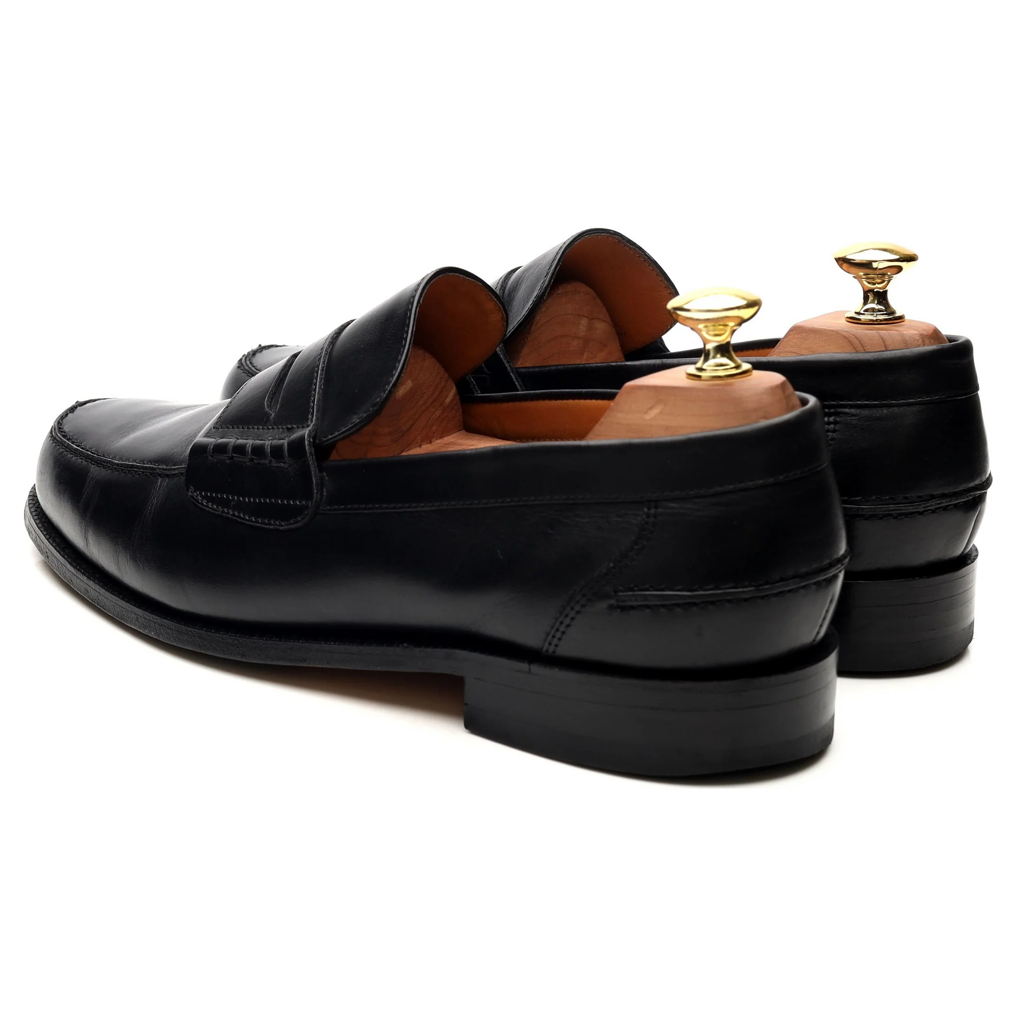 'Barton' Black Leather Loafers UK 8 G - Image 3