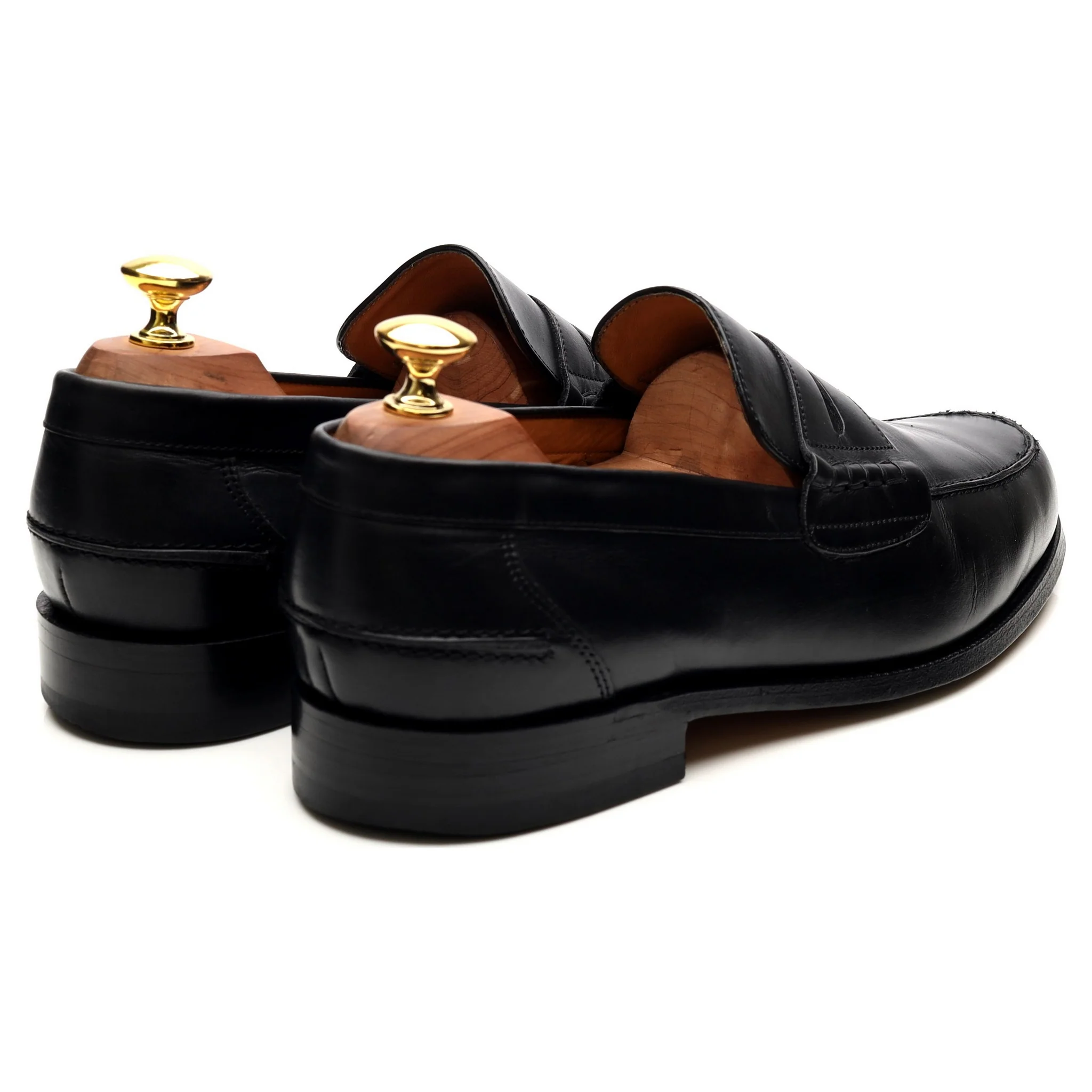 'Barton' Black Leather Loafers UK 8 G - Image 5