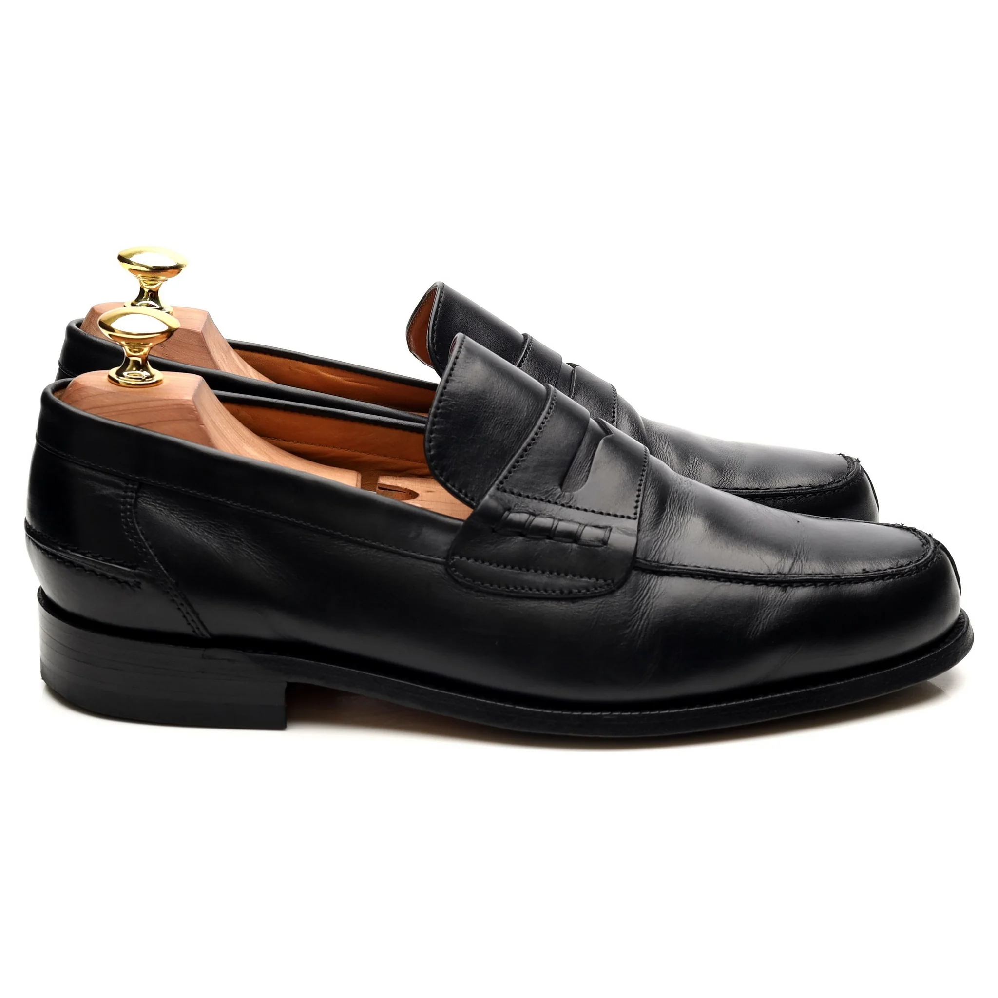 'Barton' Black Leather Loafers UK 8 G - Image 6