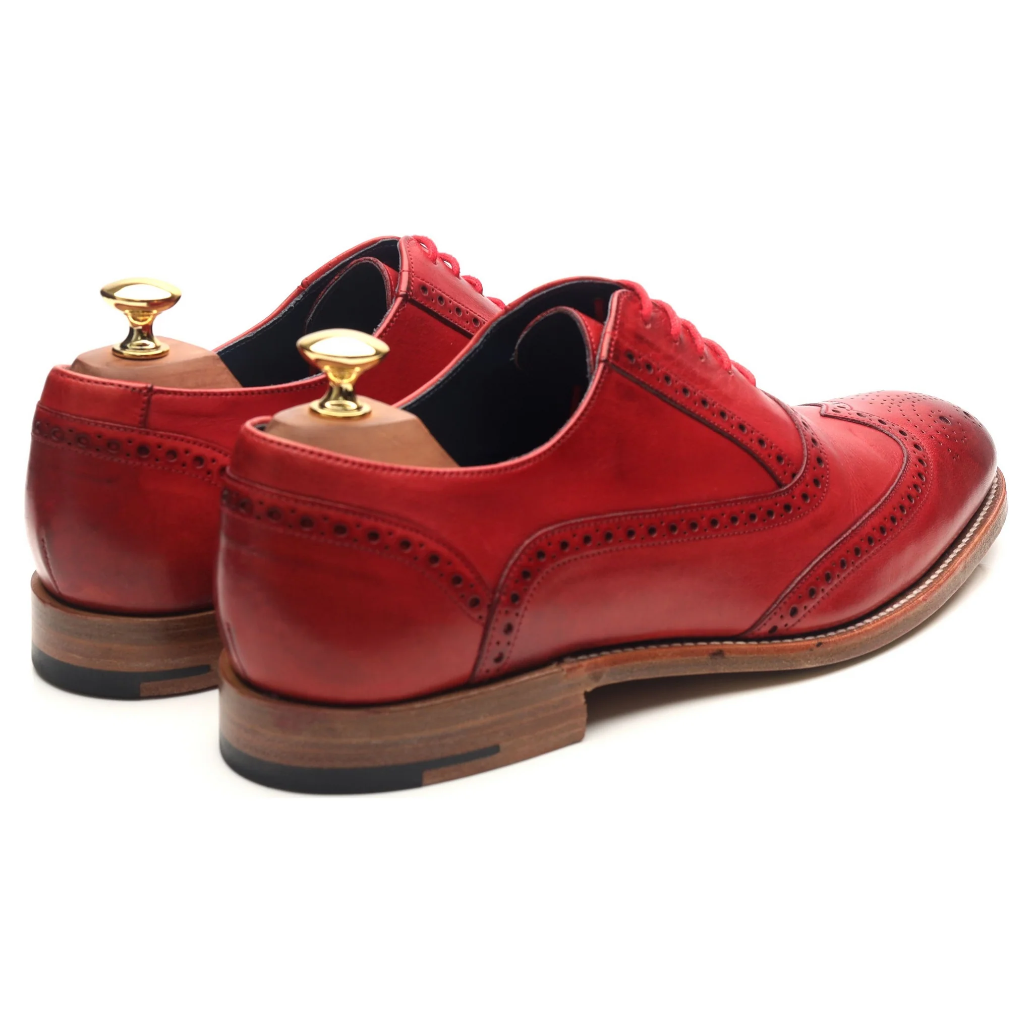 'Valiant' Red Leather Brogues UK 9 F - Image 5