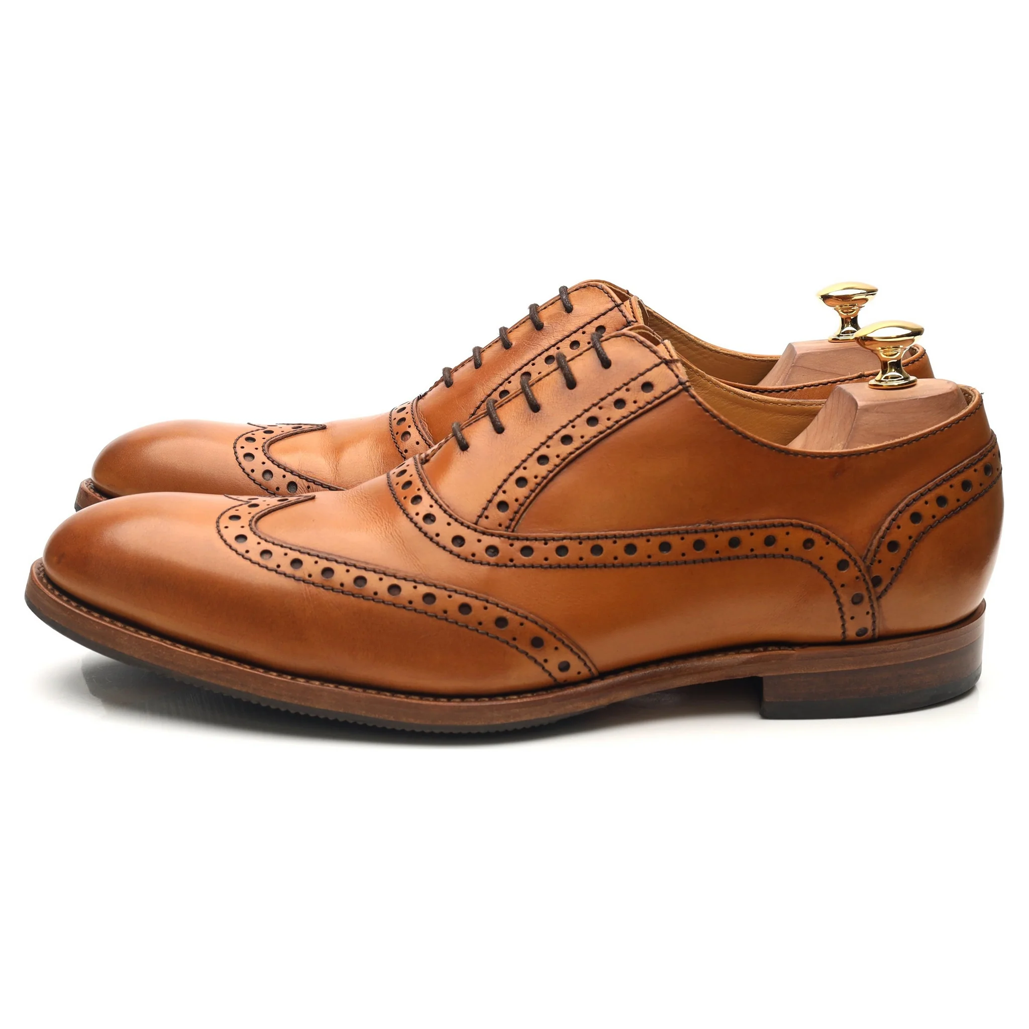 'Grant' Tan Brown Leather Brogues UK 10 F - Image 2