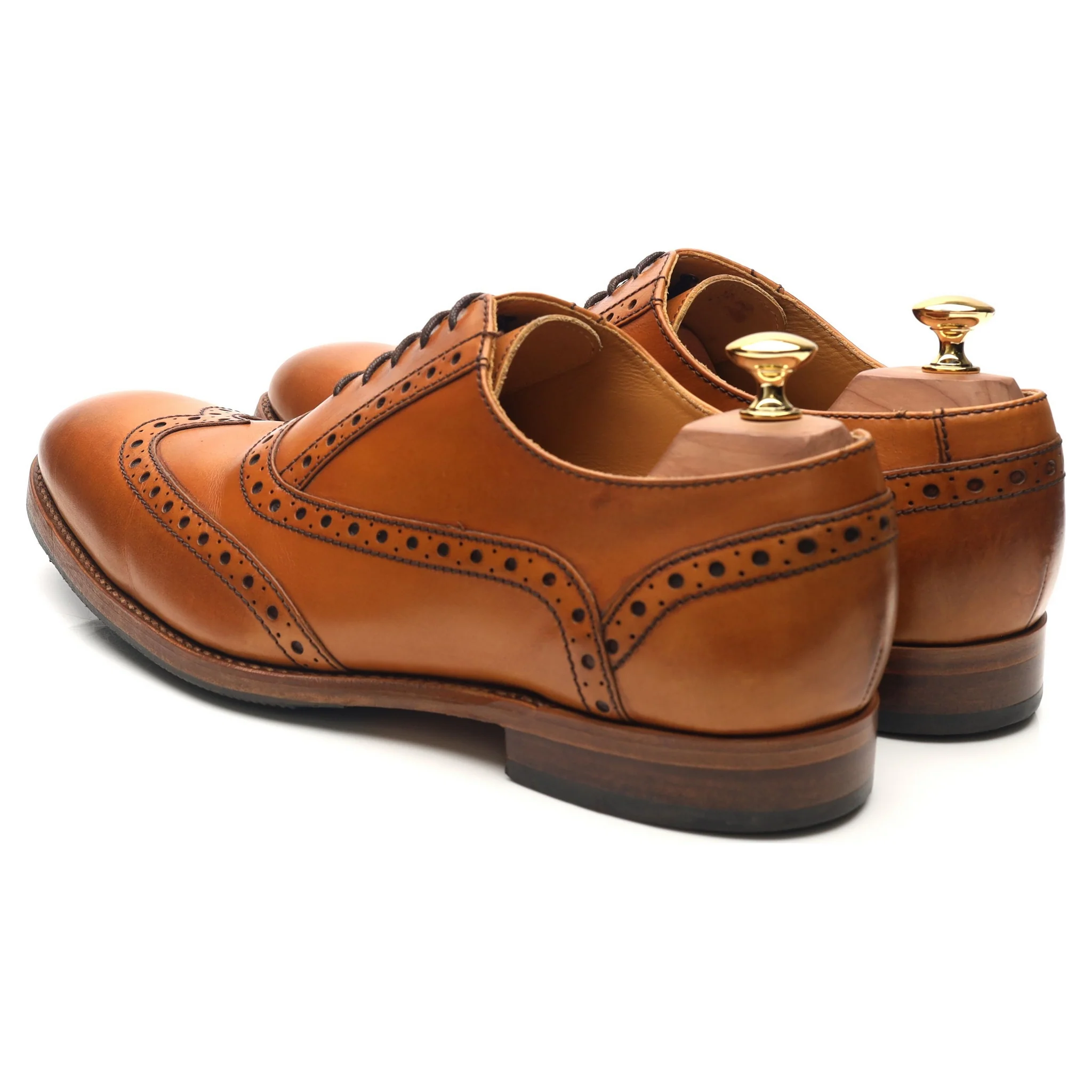 'Grant' Tan Brown Leather Brogues UK 10 F - Image 3