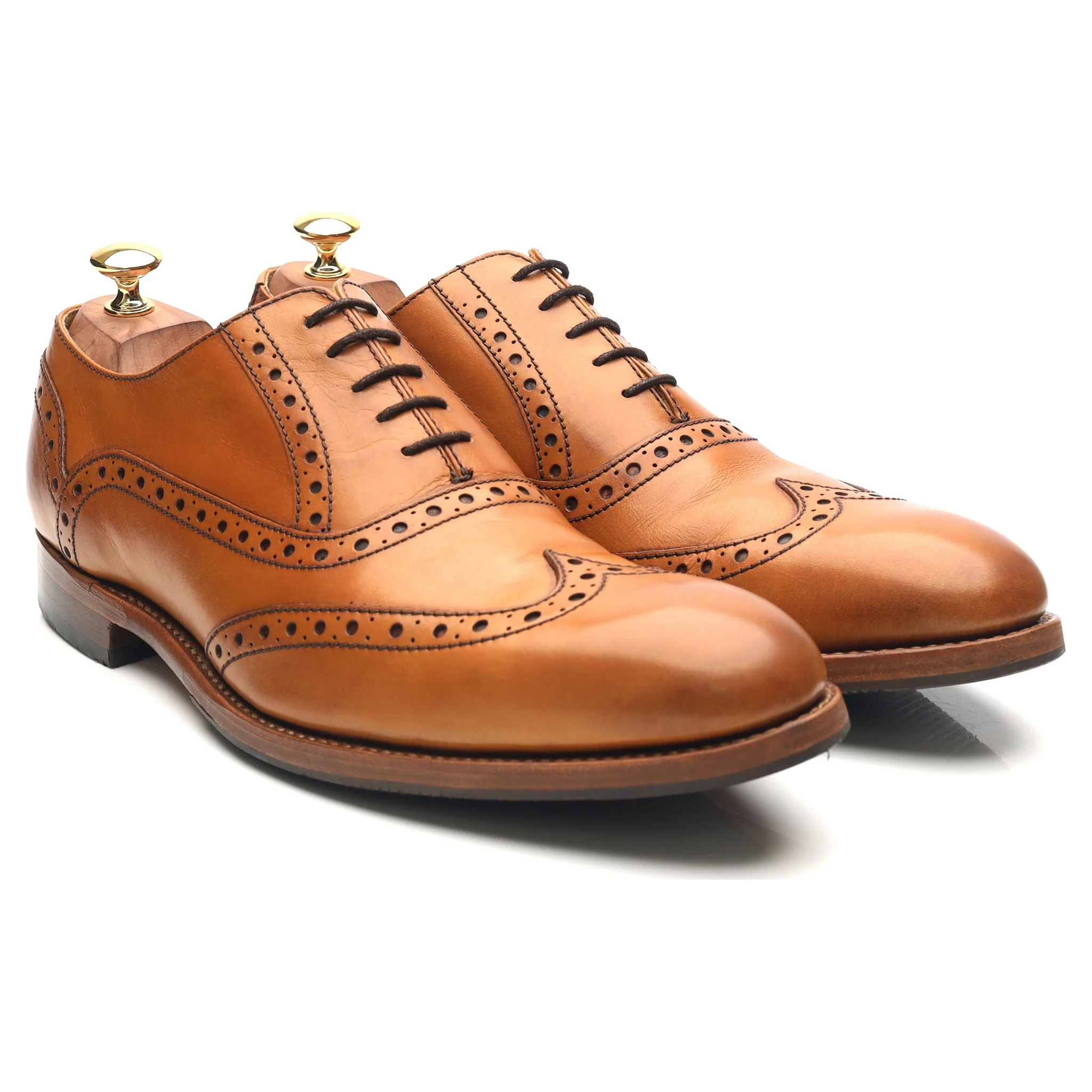 'Grant' Tan Brown Leather Brogues UK 10 F - Image 7