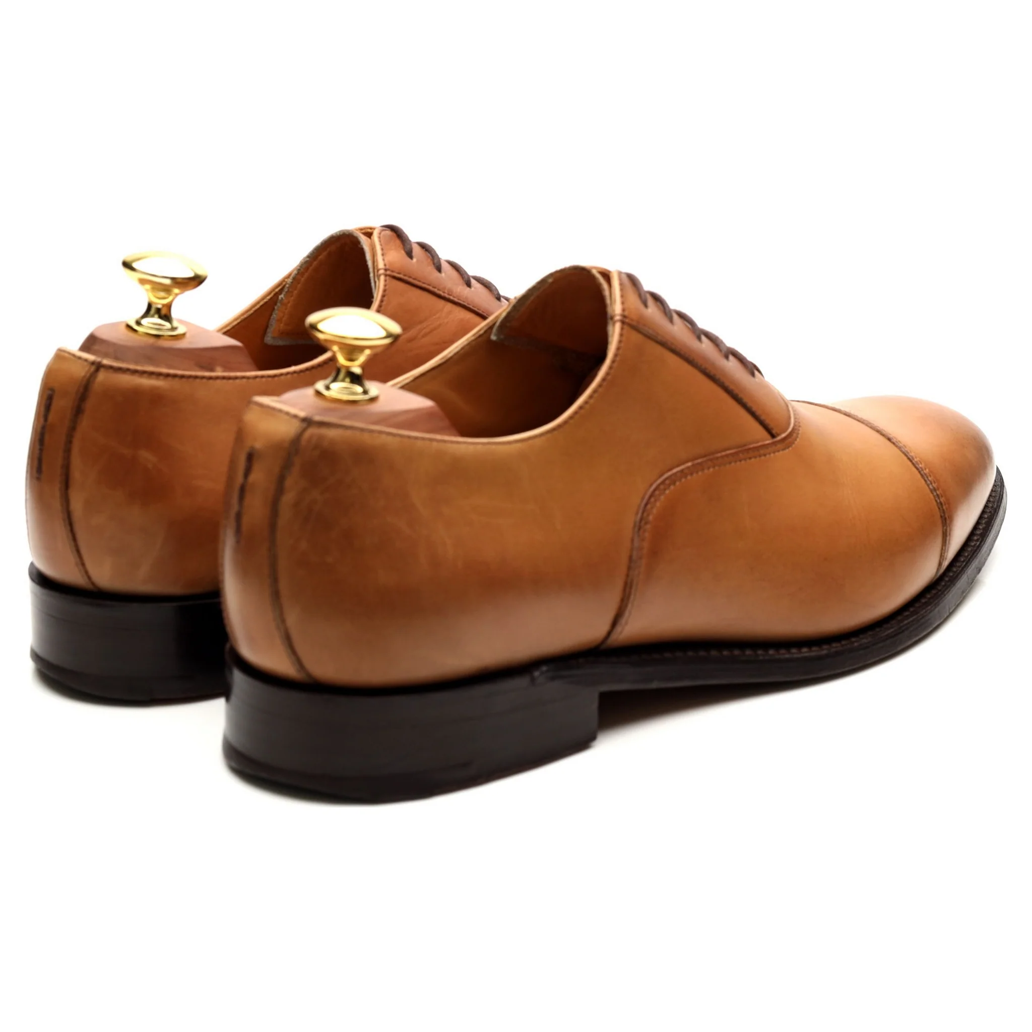 Tan Brown Leather Oxford UK 8 G - Image 5