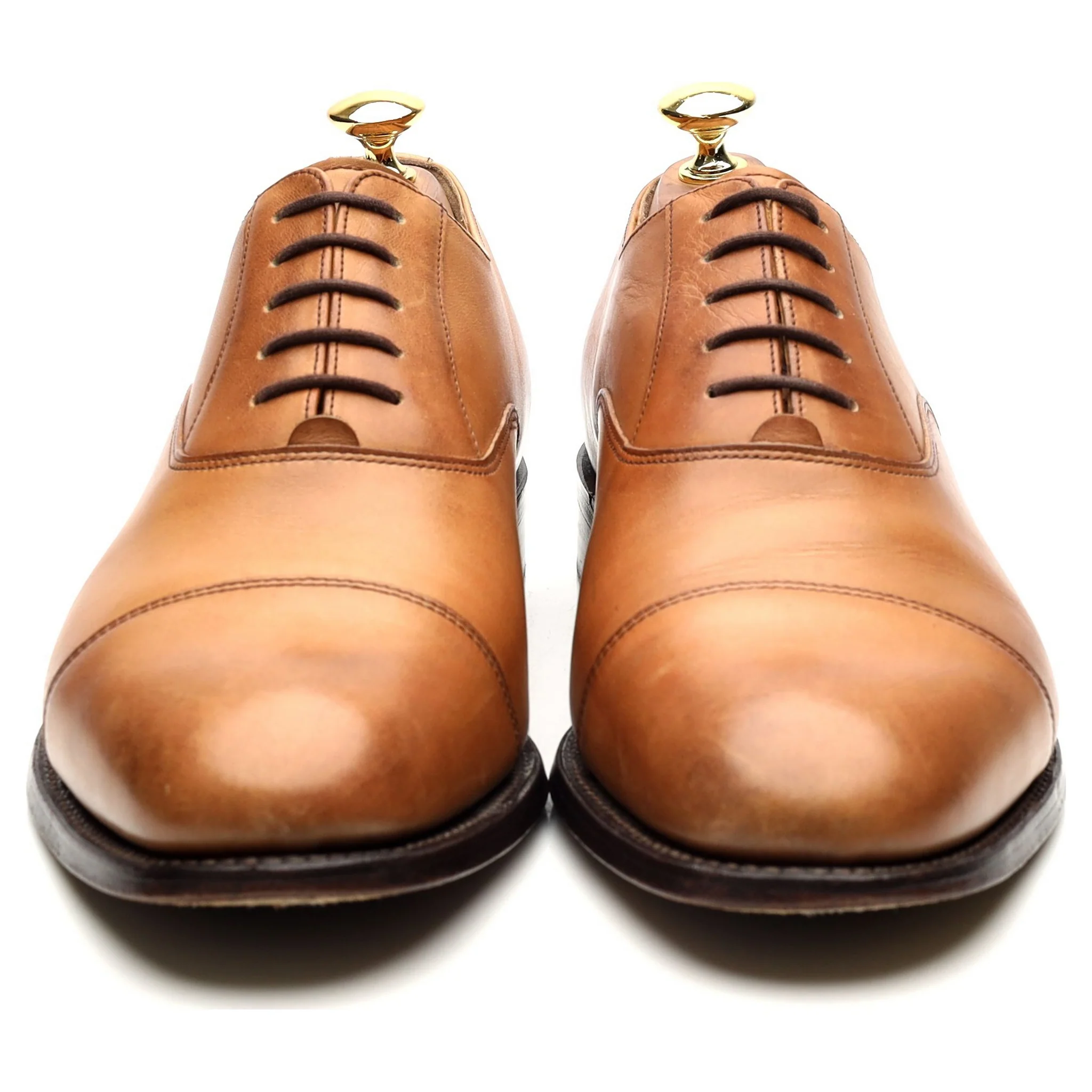 Tan Brown Leather Oxford UK 8 G - Image 8