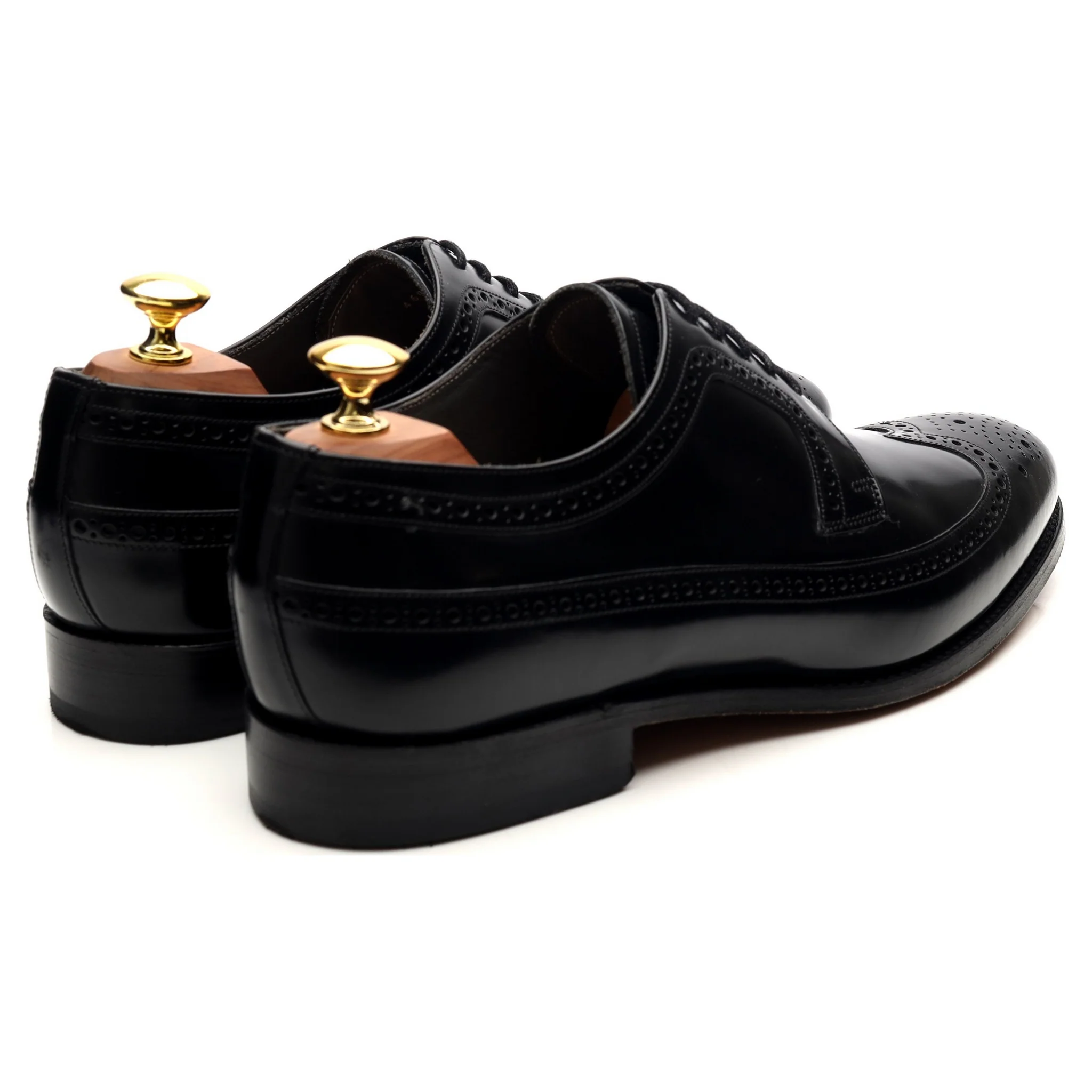 'Woodbridge' Black Leather Derby Brogues UK 8 G - Image 5