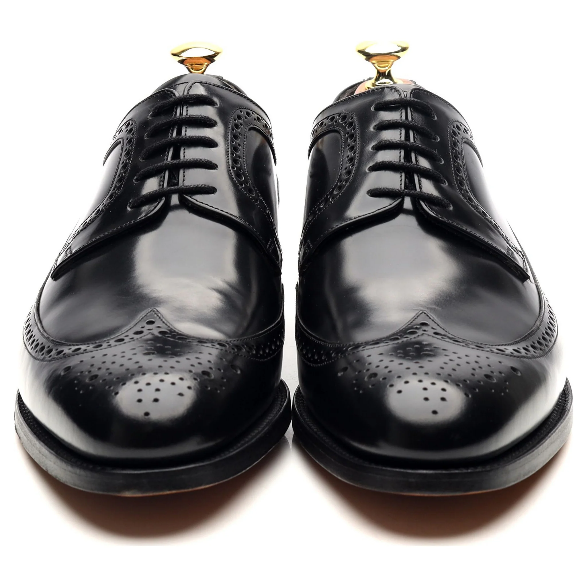 'Woodbridge' Black Leather Derby Brogues UK 8 G - Image 8