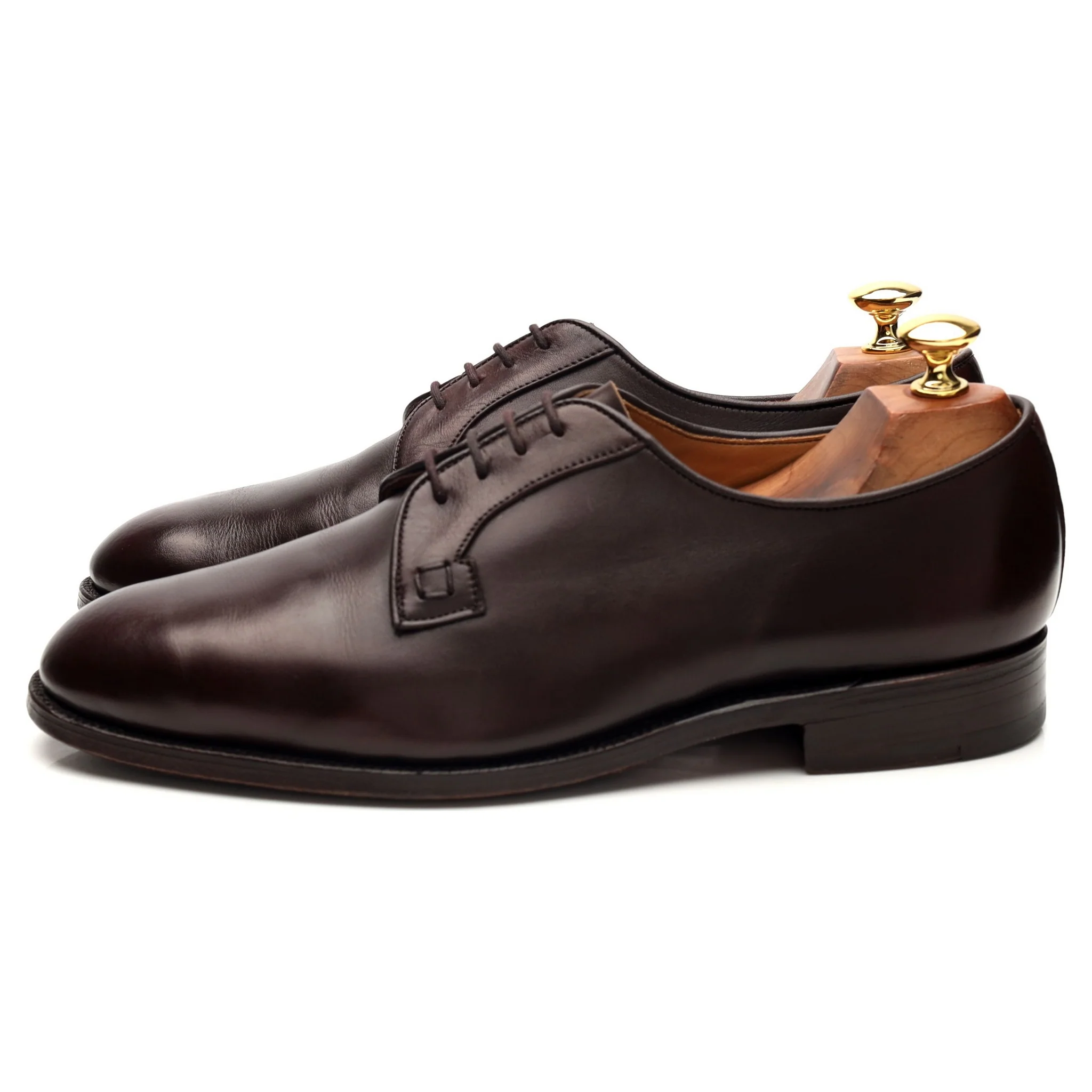 'Barnes' Dark Brown Leather Derby UK 8.5 - Image 3