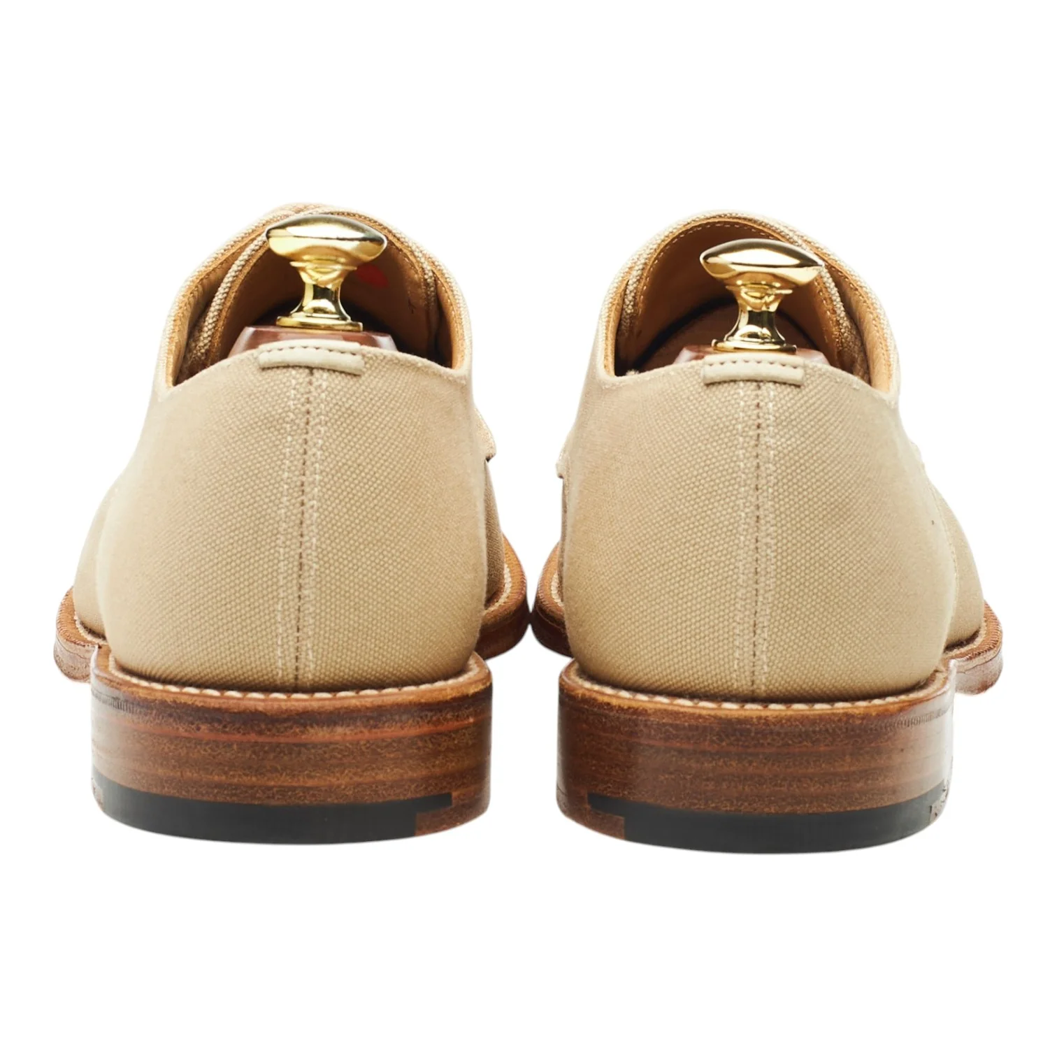 'Bath' Beige Canvas Derby UK 8.5 F - Image 4
