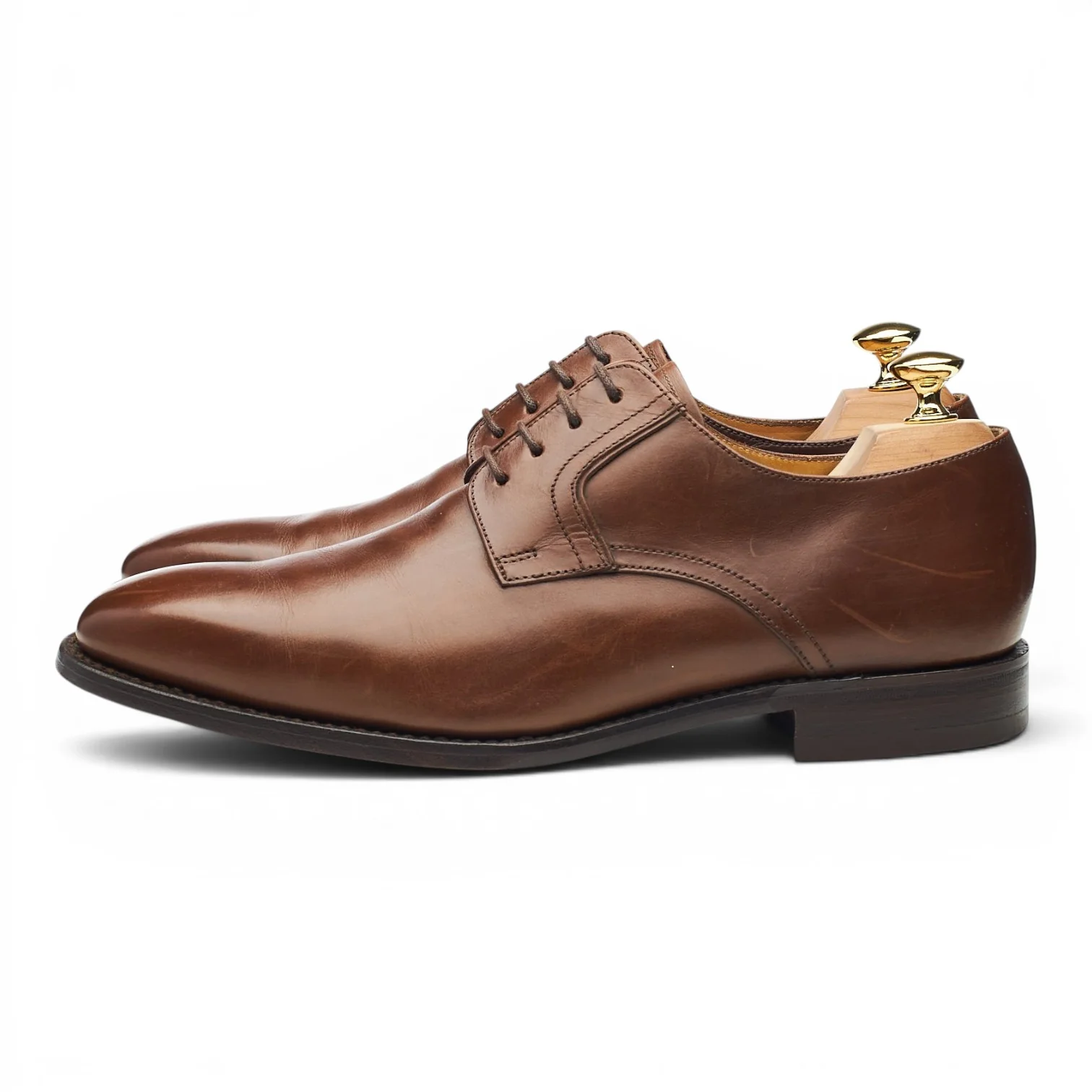 'Battersea' Brown Leather Derby UK 7 G - Image 3