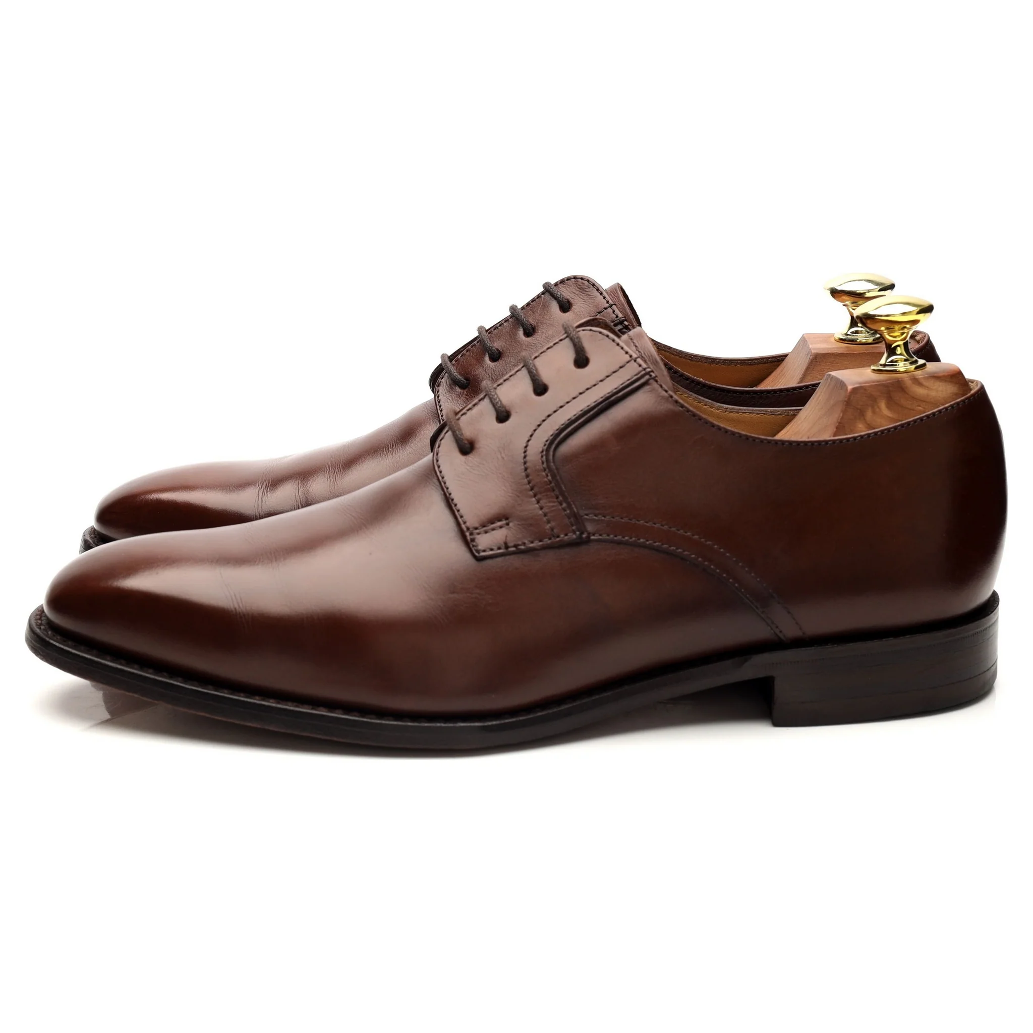 'Battersea' Brown Leather Derby UK 7 G - Image 3