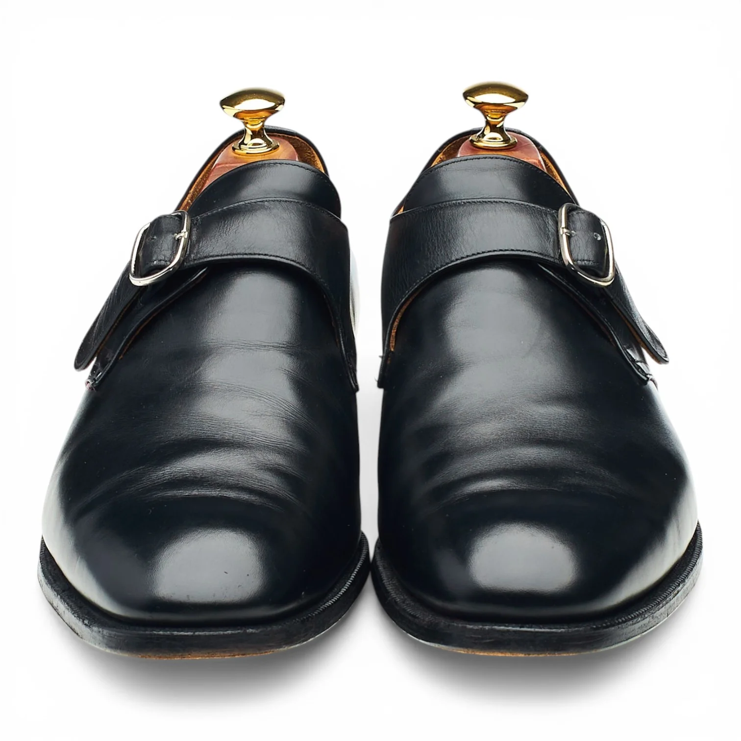 'Becket' Black Leather Monk Strap UK 9.5 F - Image 2