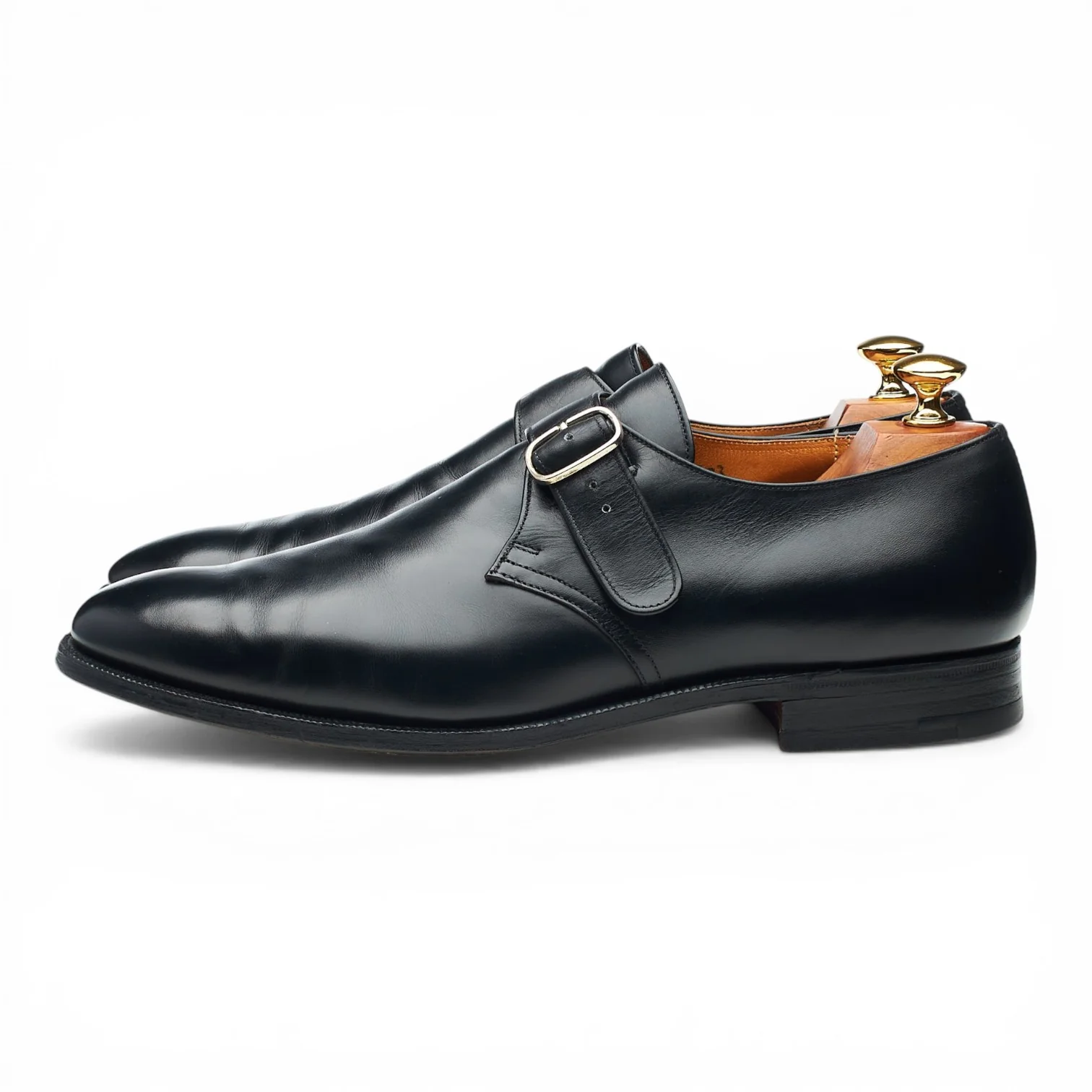 'Becket' Black Leather Monk Strap UK 9.5 F - Image 3