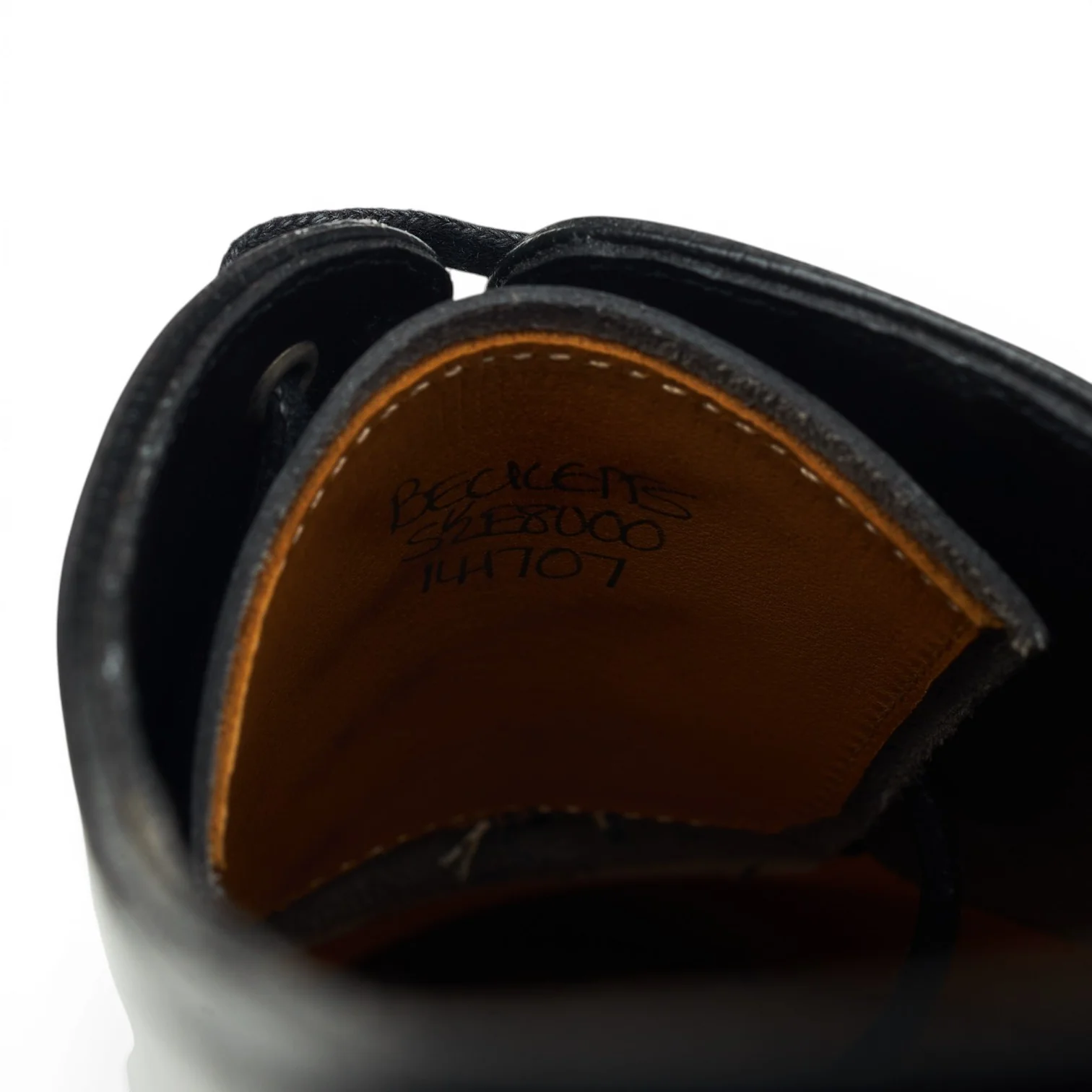 'Becketts' Black Museum Leather Oxford UK 5.5 E - Image 7