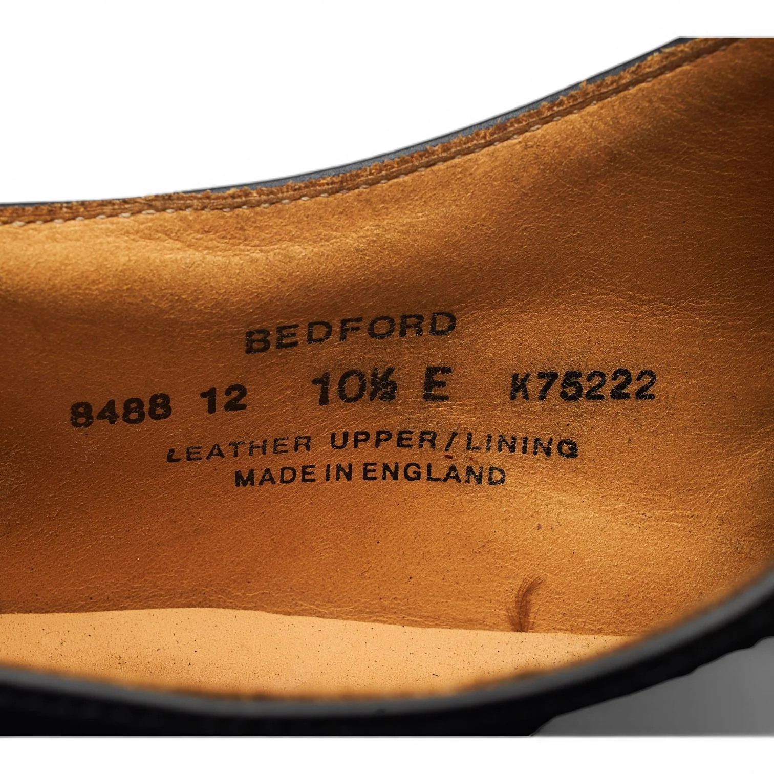 'Bedford' Black Leather Oxford UK 10.5 E - Image 7