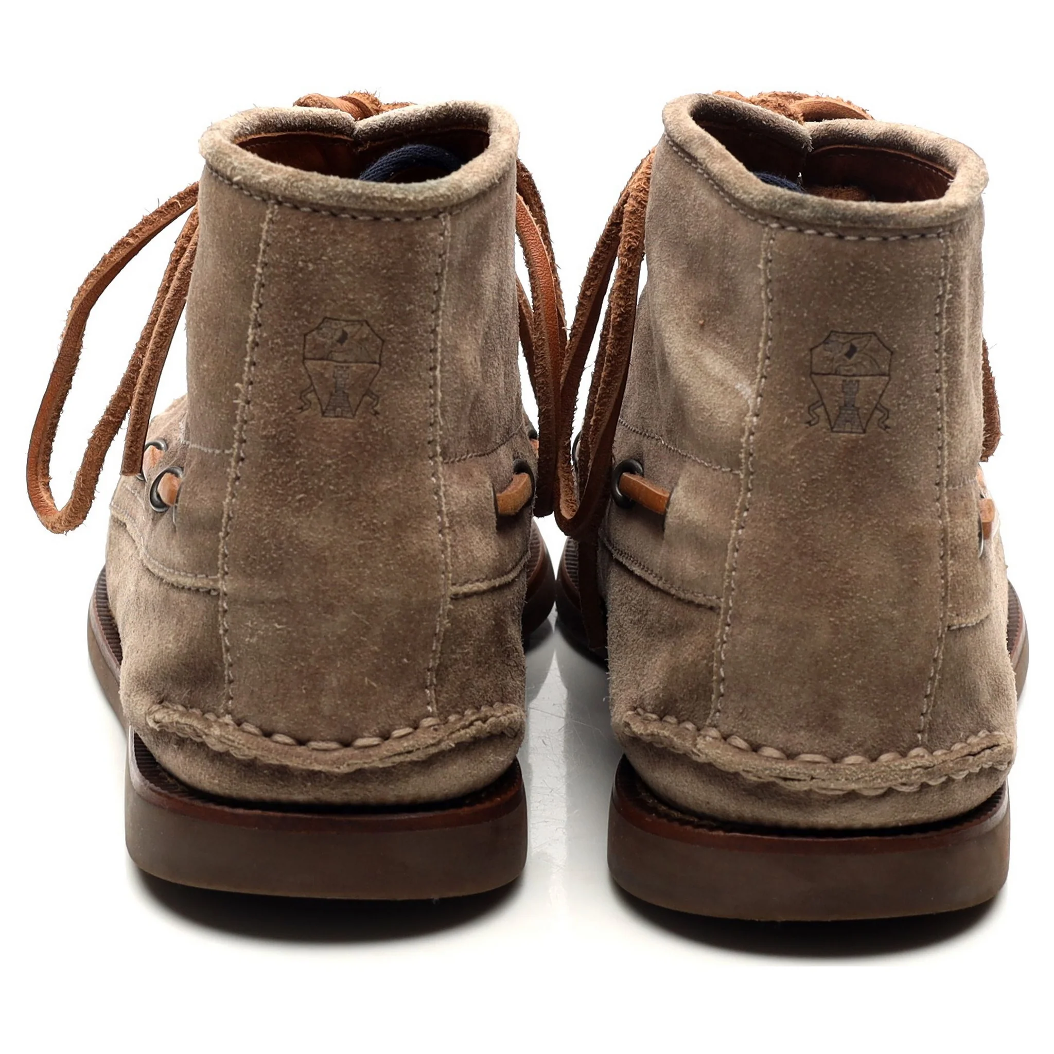Beige Suede Moccasin Boots UK 7 EU 41 - Image 4