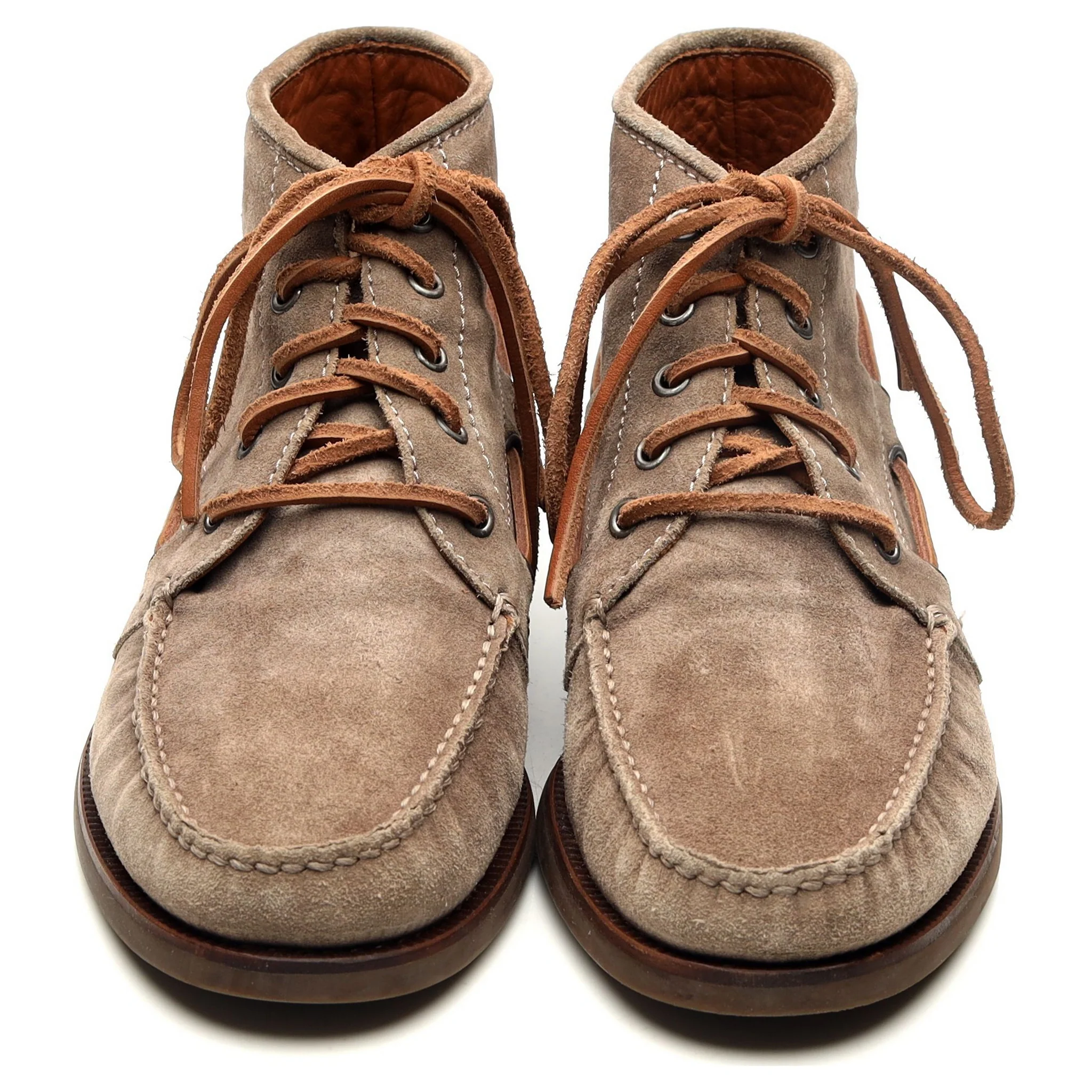 Beige Suede Moccasin Boots UK 7 EU 41 - Image 9