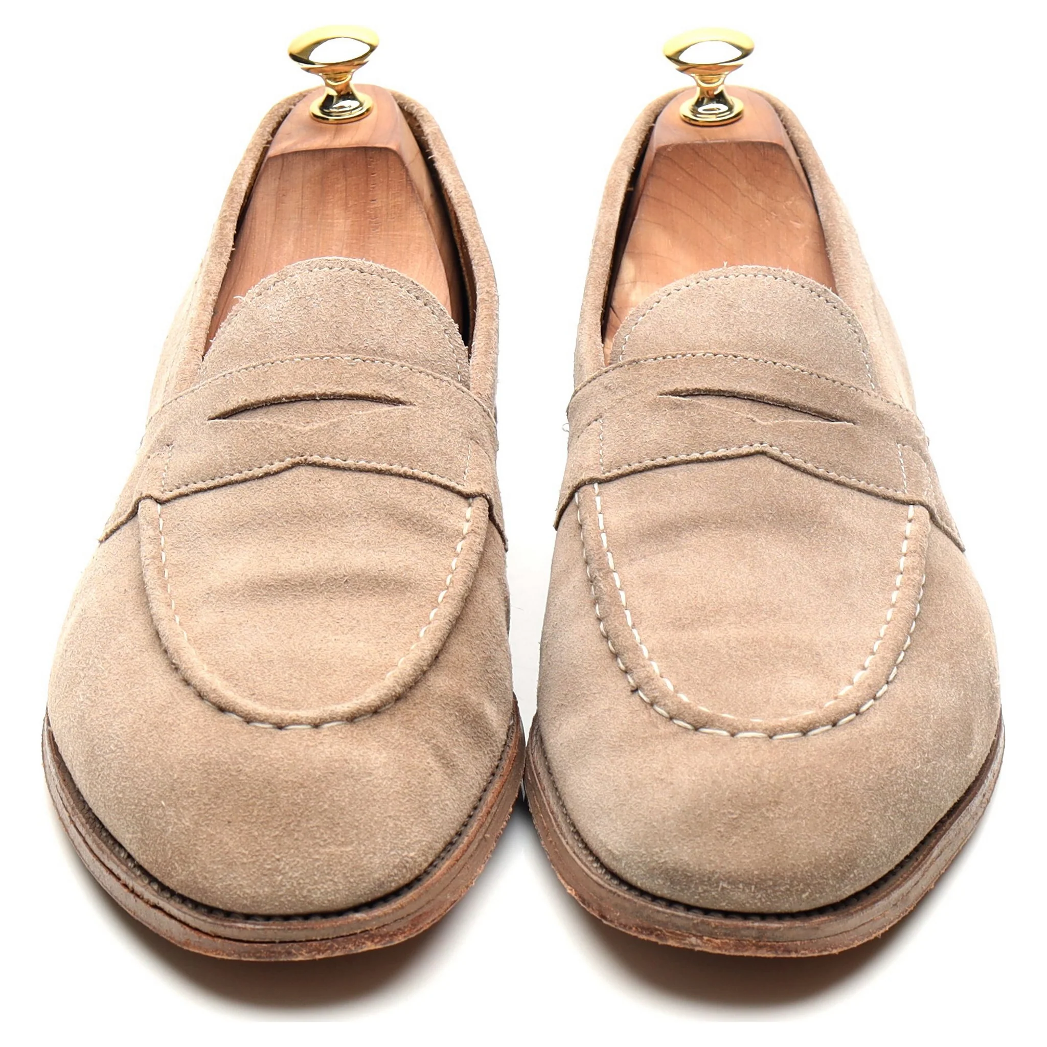 'Lloyd' Beige Suede Loafers UK 10 E - Image 9