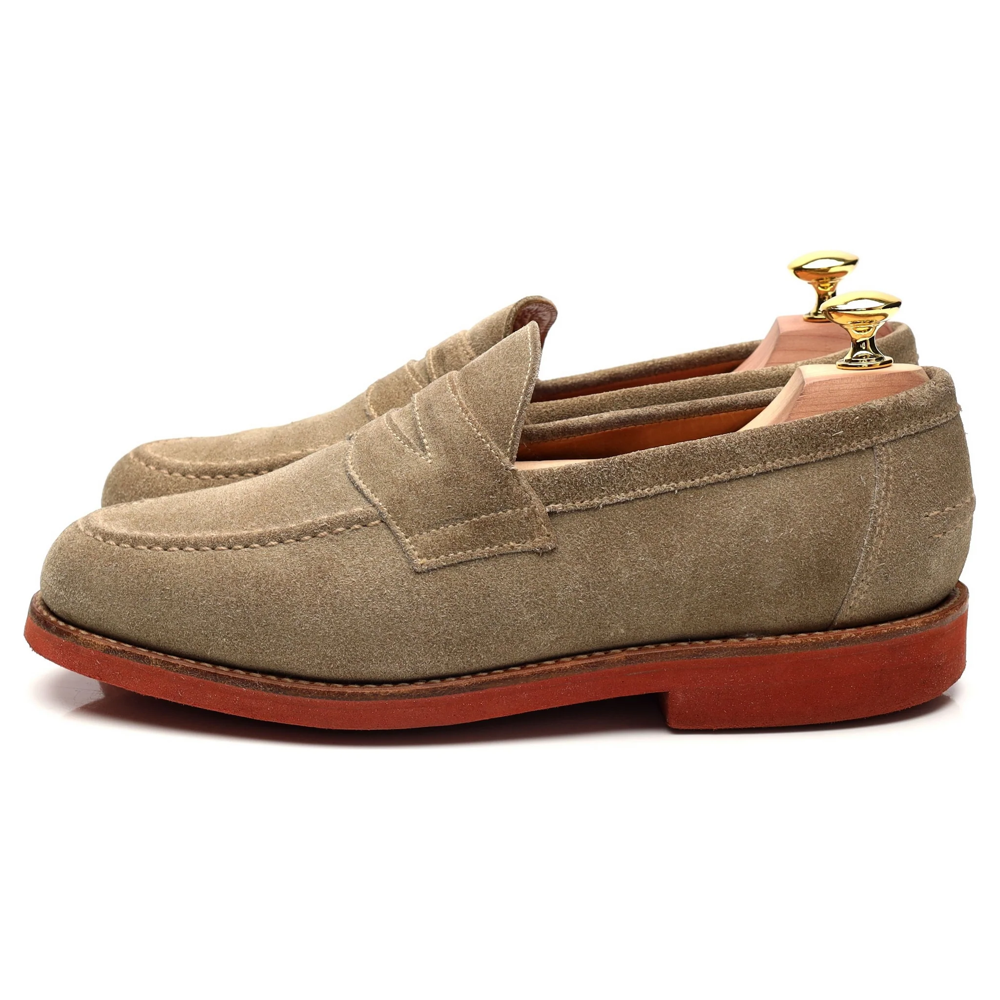 Beige Suede Loafers UK 8 - Image 3