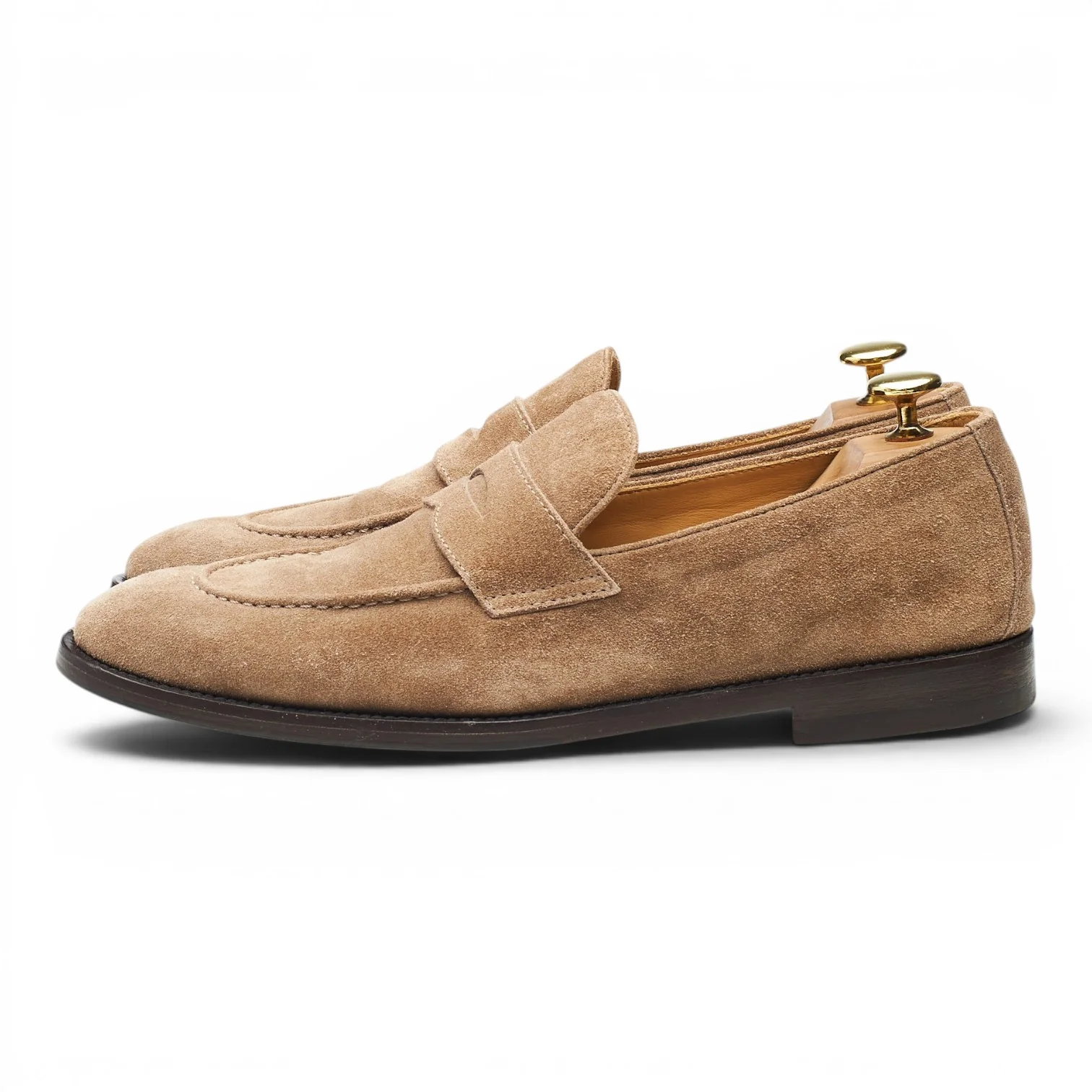 Beige Suede Loafers UK 8 EU 42 - Image 3