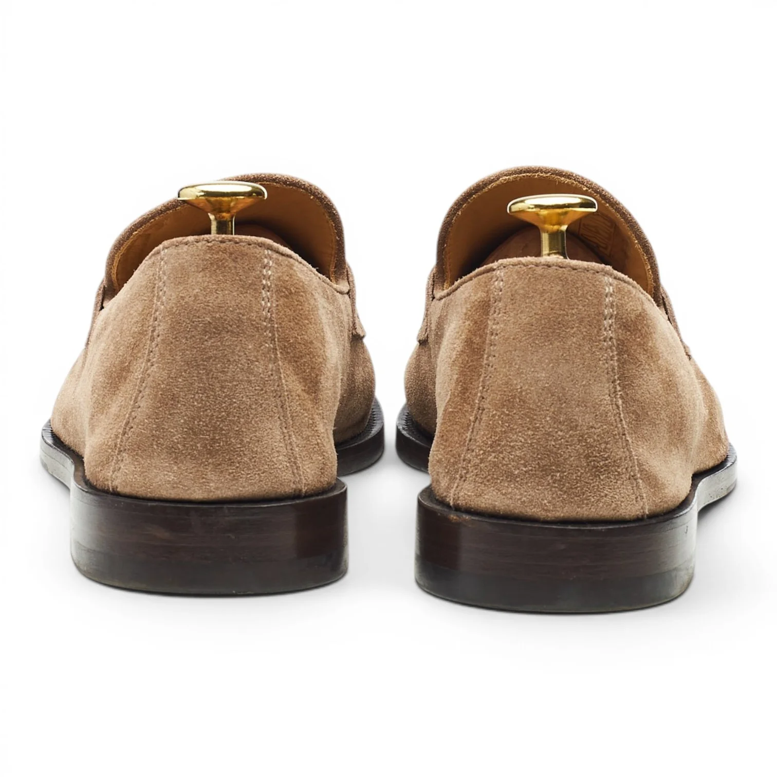 Beige Suede Loafers UK 8 EU 42 - Image 4