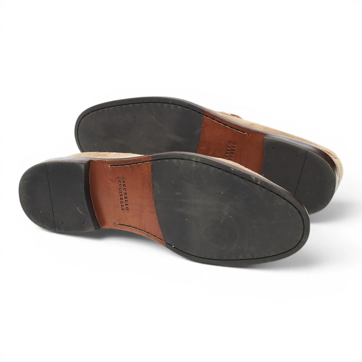 Beige Suede Loafers UK 8 EU 42 - Image 5