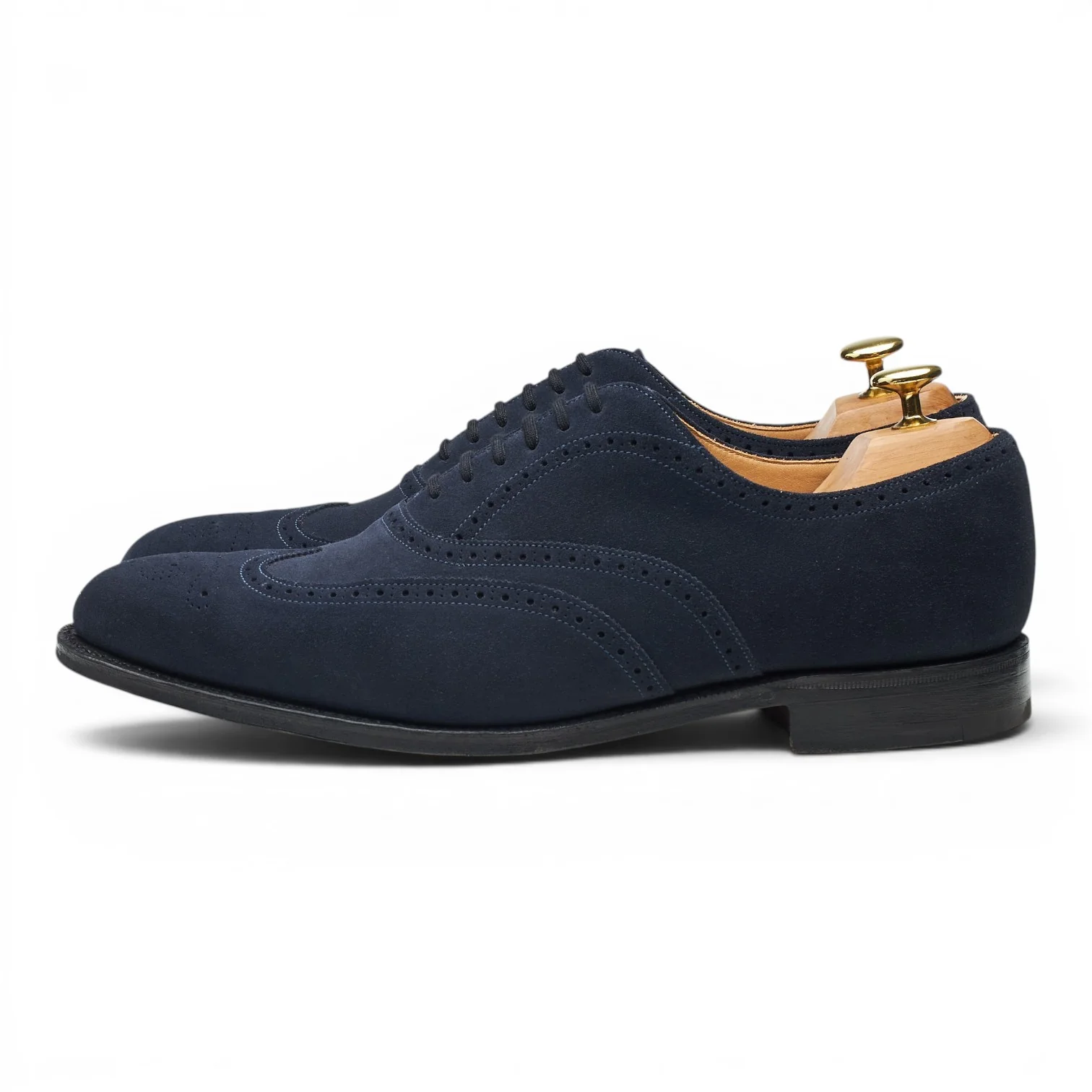 'Berlin' Navy Blue Suede Oxford Brogues UK 8 G - Image 3