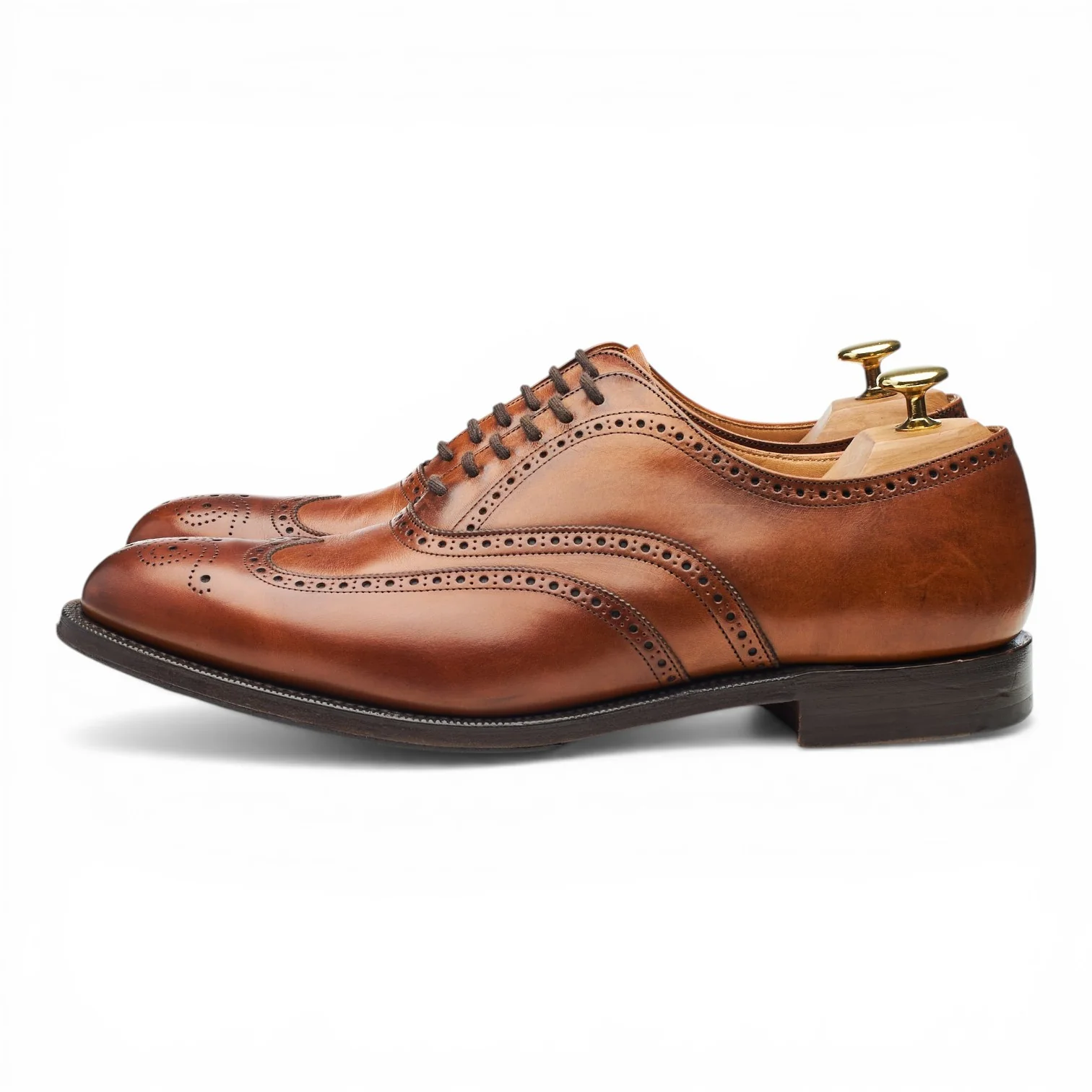 'Berlin' Tan Brown Leather Brogues UK 8 G - Image 3