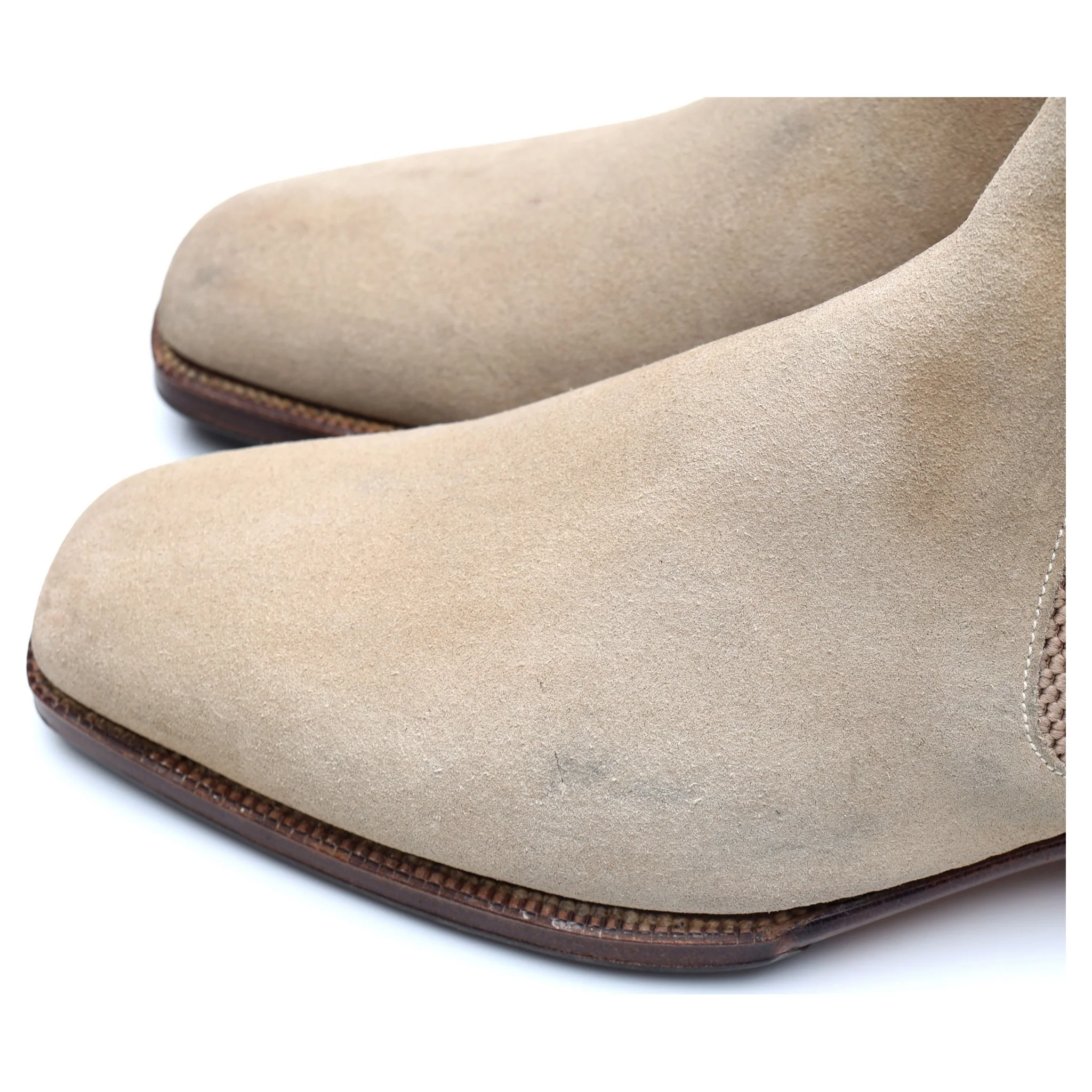 Bespoke Beige Suede Chelsea Boots UK 6 / UK 6.5 E - Image 6
