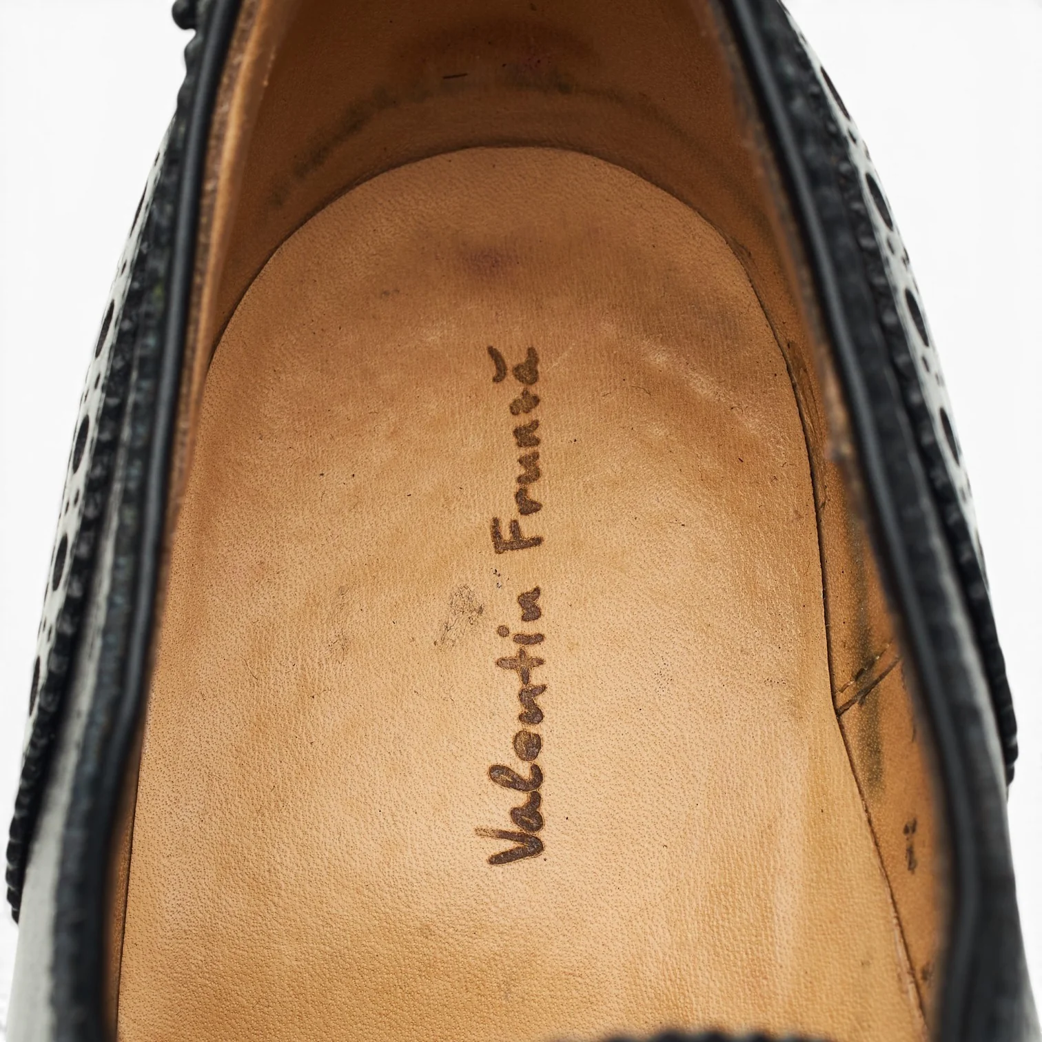 Bespoke Black Leather Adelaide Oxford Brogues UK 8.5 F - Image 6
