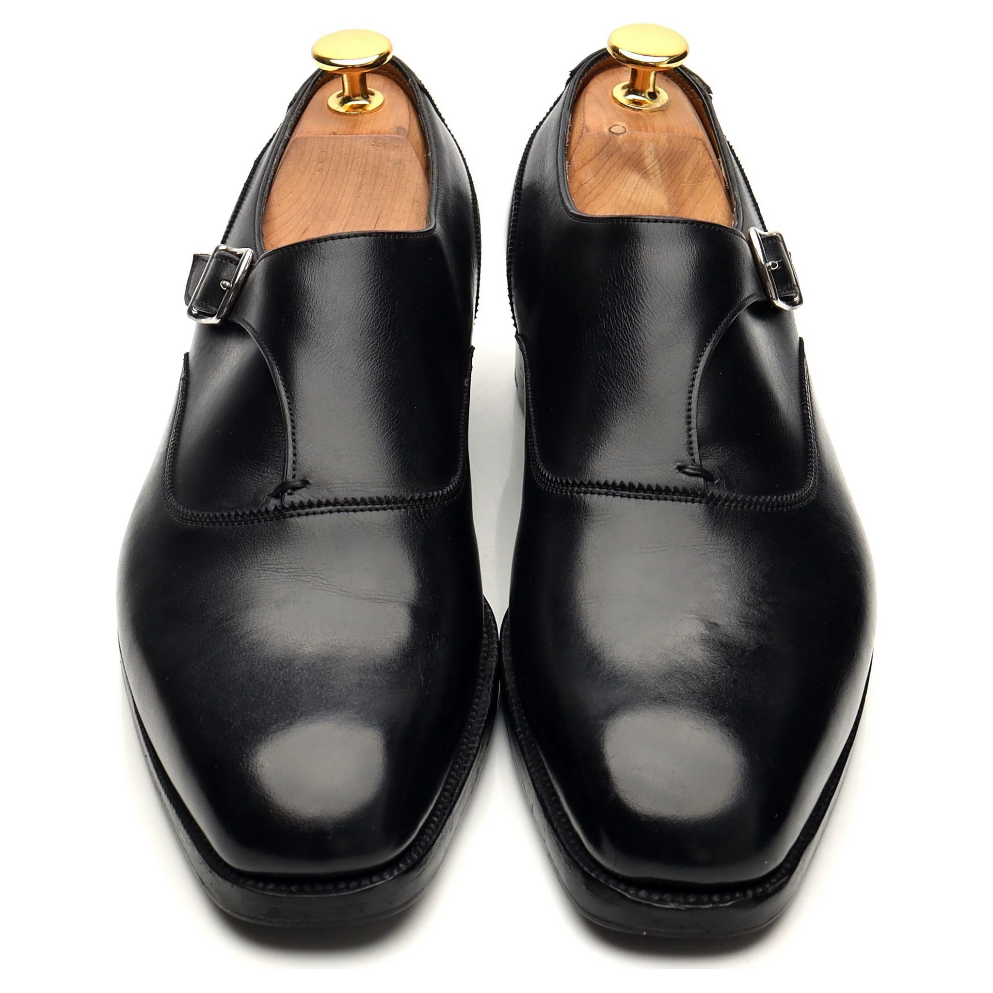 Bespoke Black Leather Monk Strap UK 6 / UK 6.5 E - Image 2