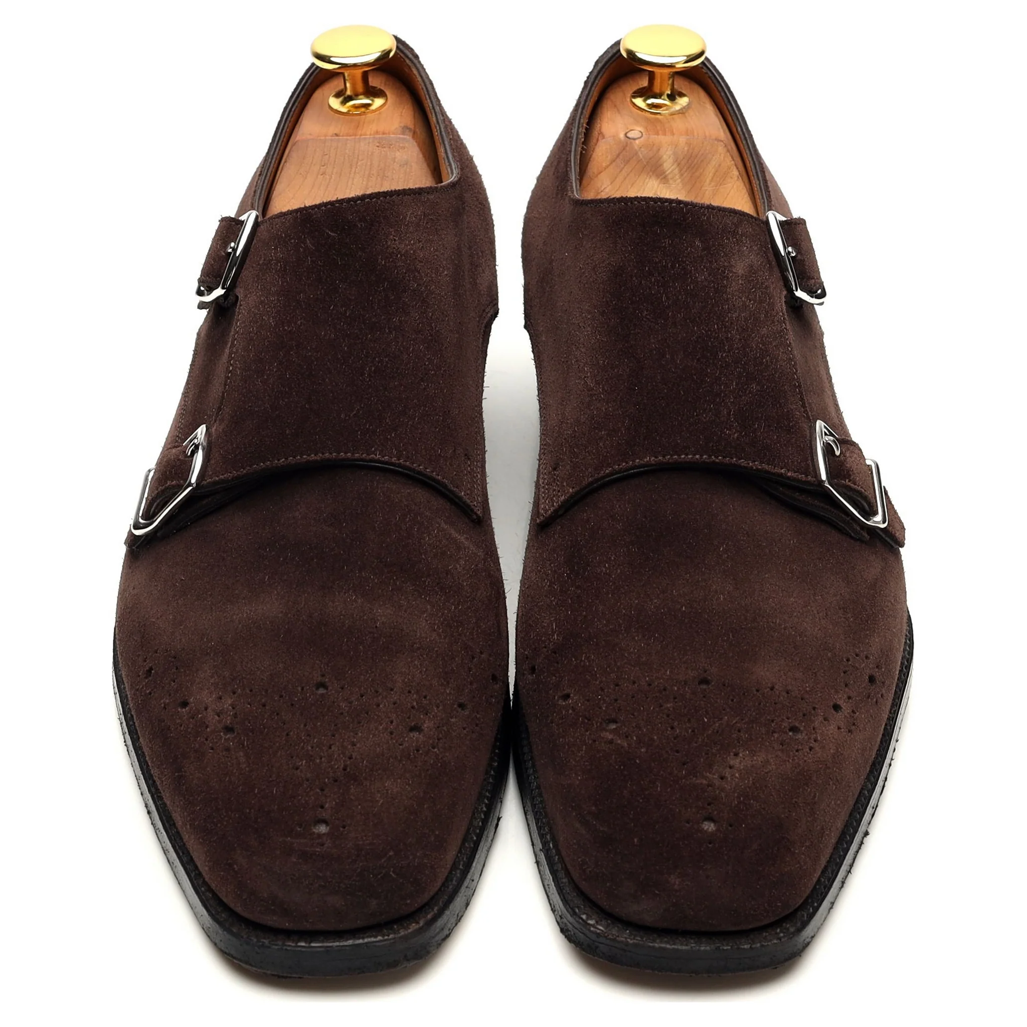 Bespoke Brown Suede Double Monk Strap UK 6 / UK 6.5 E - Image 2