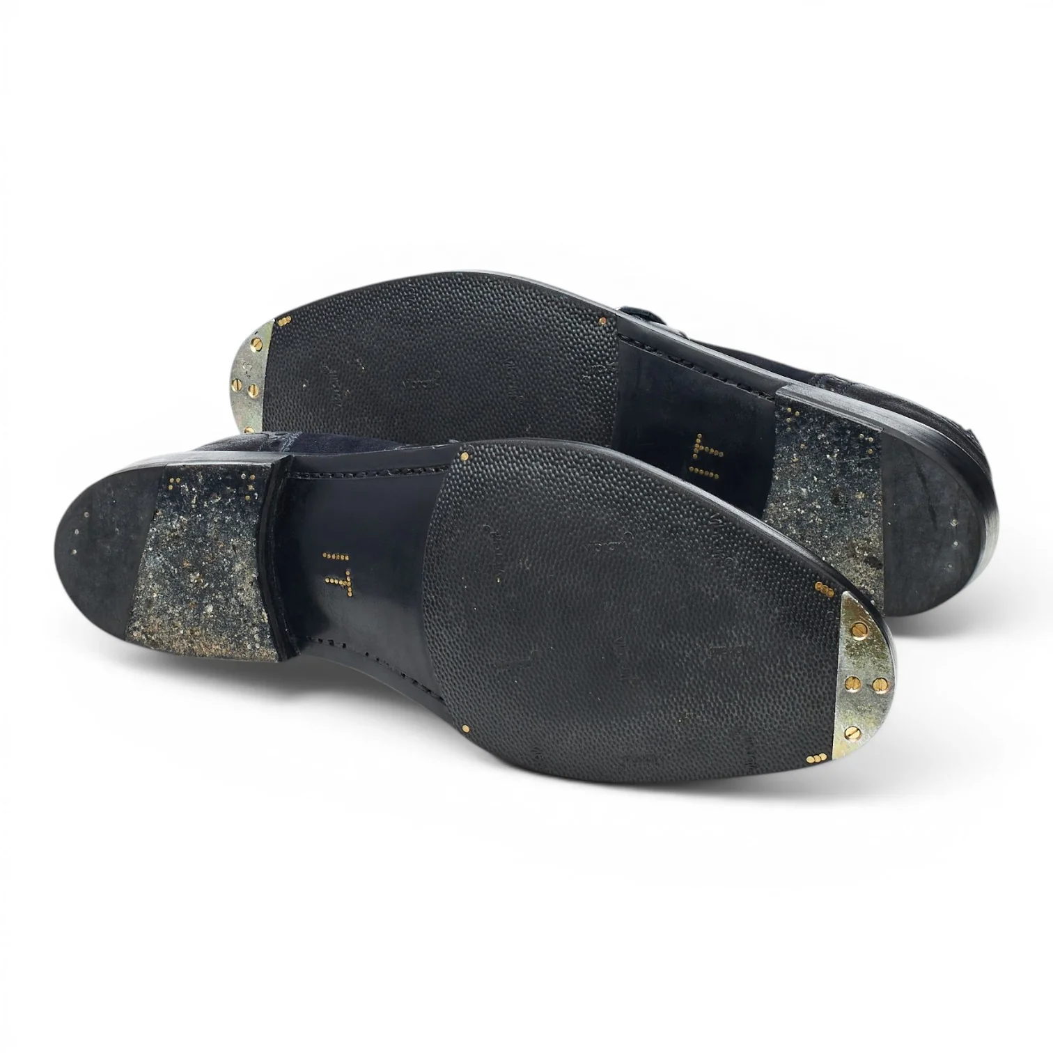 Bespoke Navy Blue Suede Fringed Monk Strap UK 8.5 F - Image 5