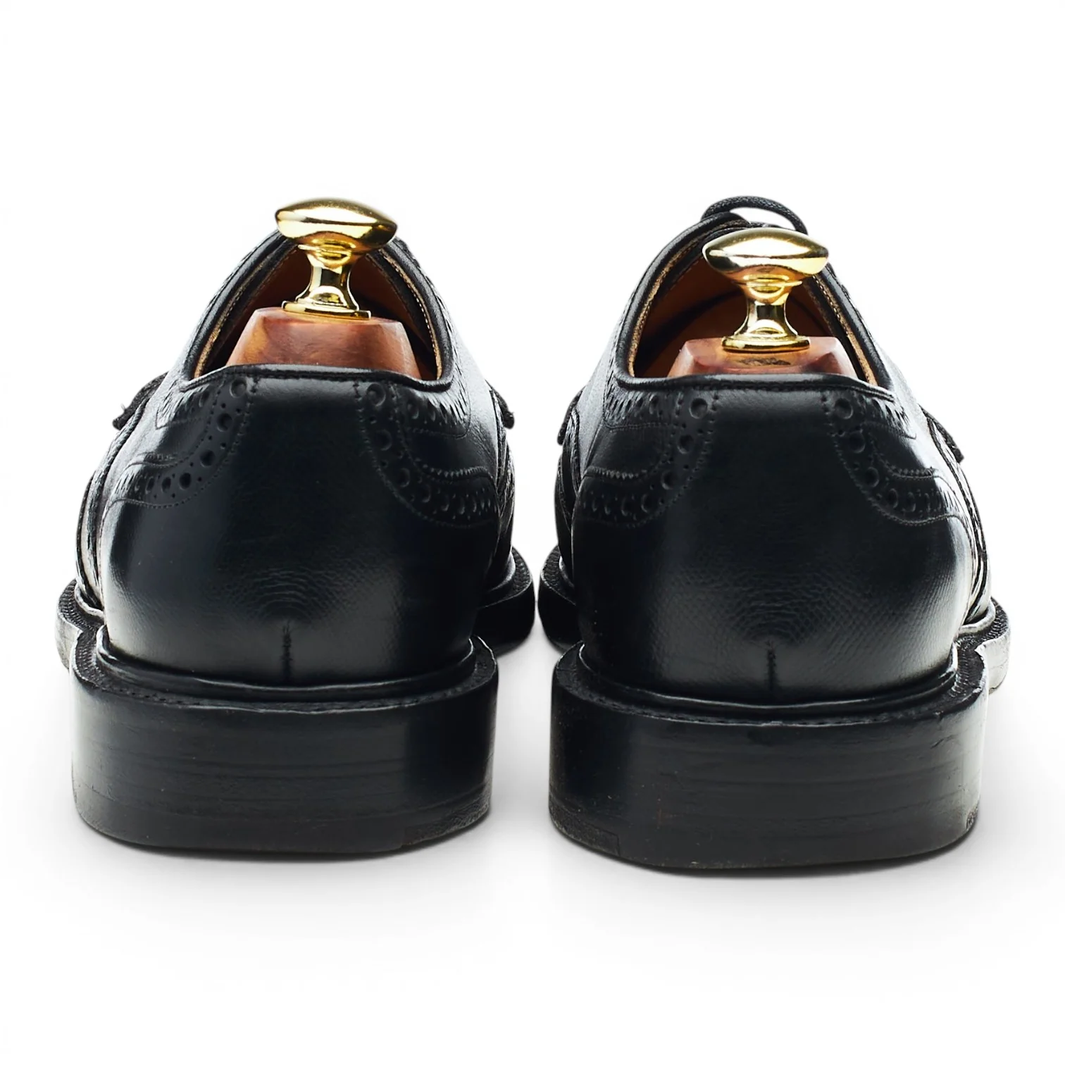 'Bexhill' Black Leather Derby Brogues UK 7.5 F - Image 4
