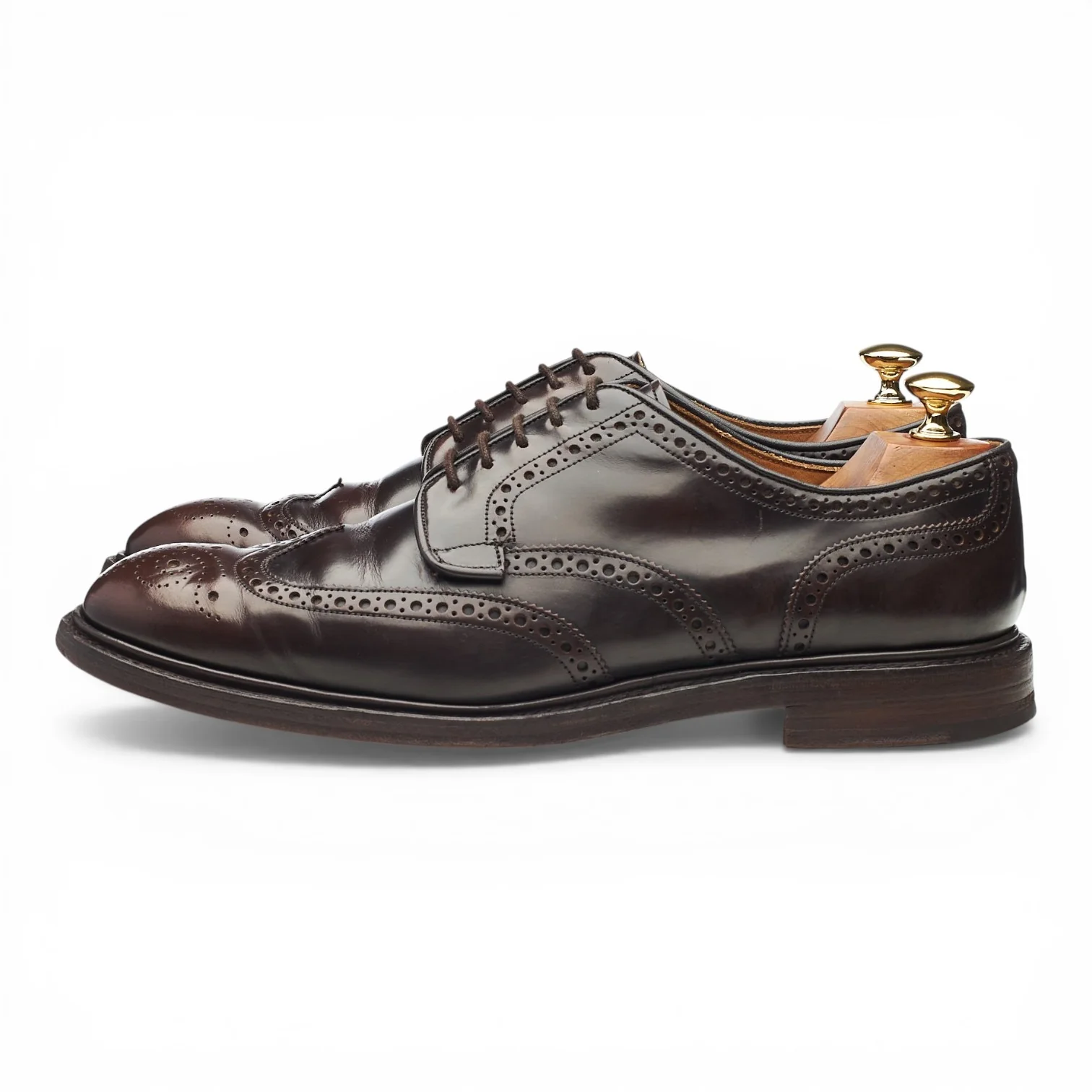 'Bexhill' Dark Brown Leather Derby Brogues UK 9.5 F - Image 3