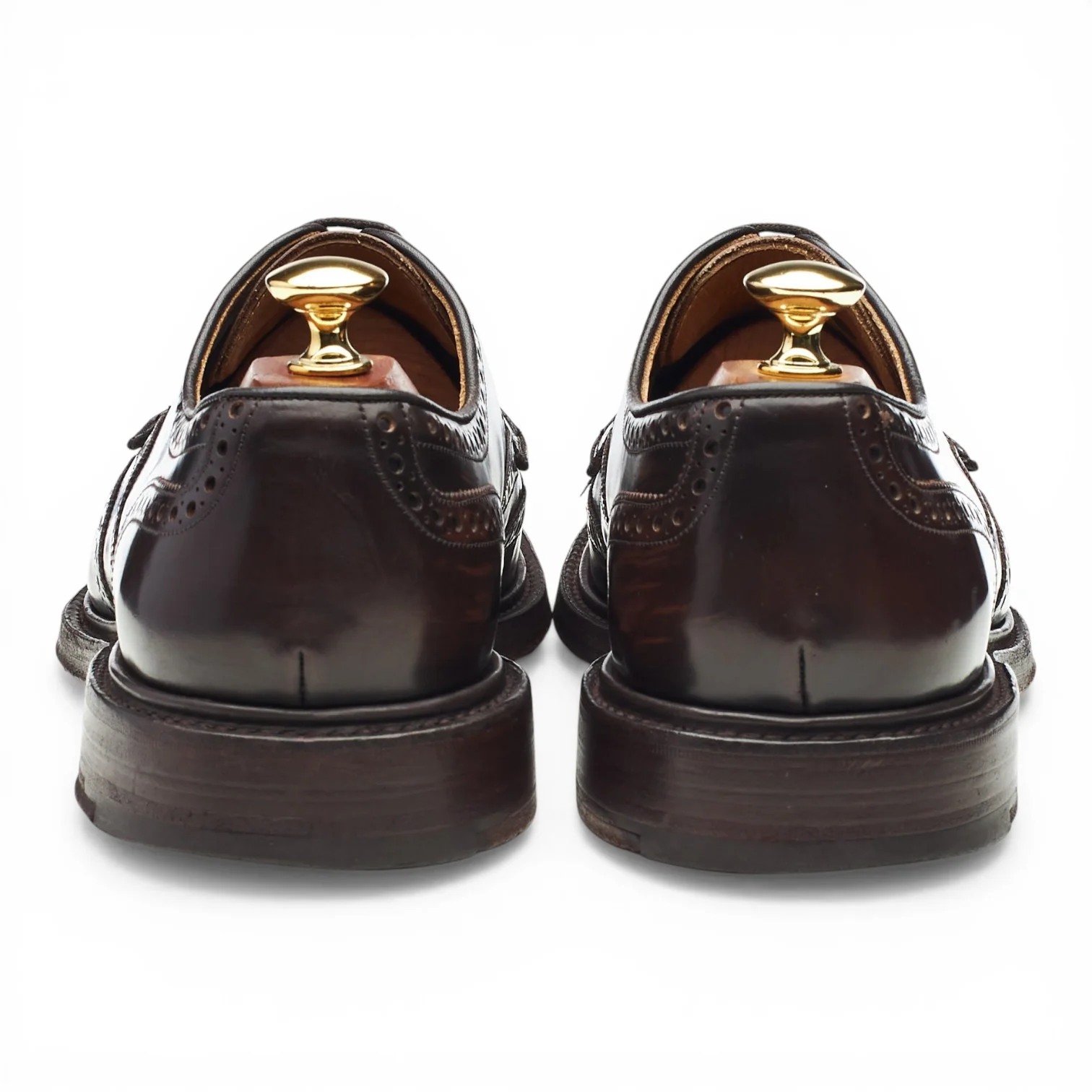 'Bexhill' Dark Brown Leather Derby Brogues UK 9.5 F - Image 4
