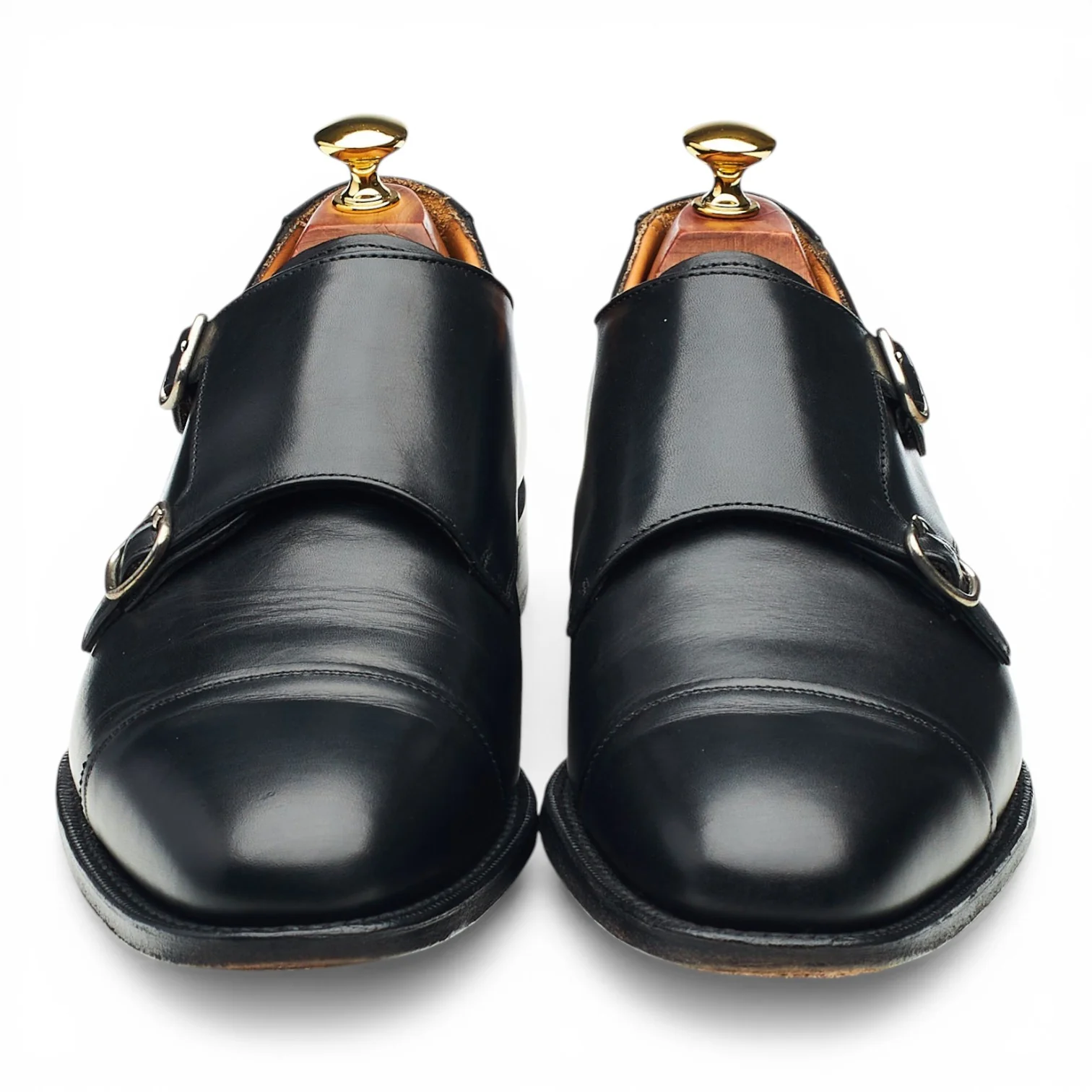 'Bicester' Black Leather Double Monk Strap UK 9 F - Image 2