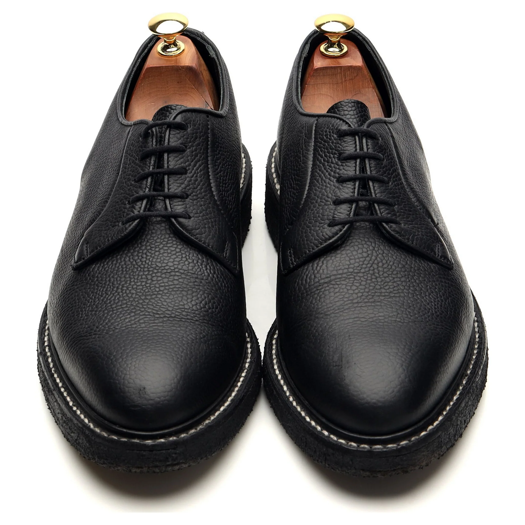'Fenwick' Black Grain Leather Derby UK 9.5 - Image 2