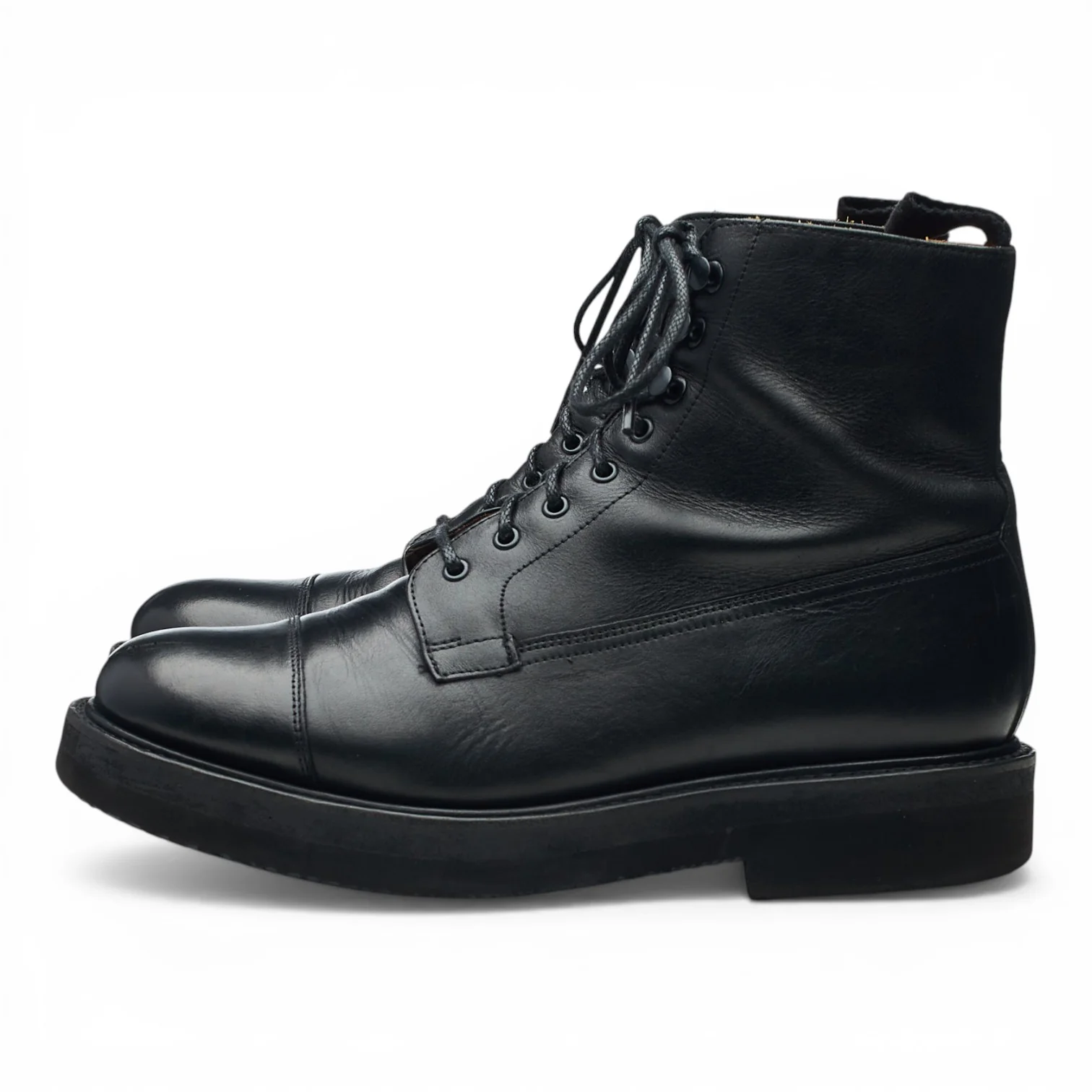 'Harry' Black Leather Boots UK 6.5 G - Image 3