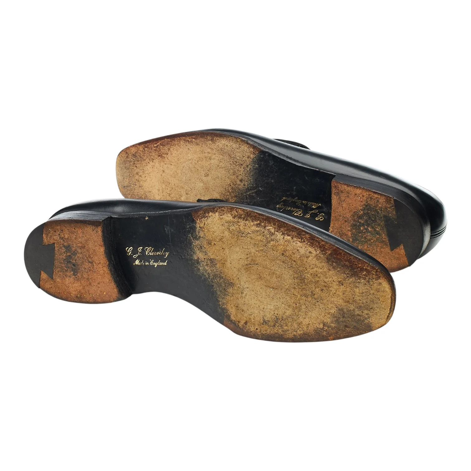 'Matthew' Black Leather Butterfly Loafers UK 7 E - Image 5
