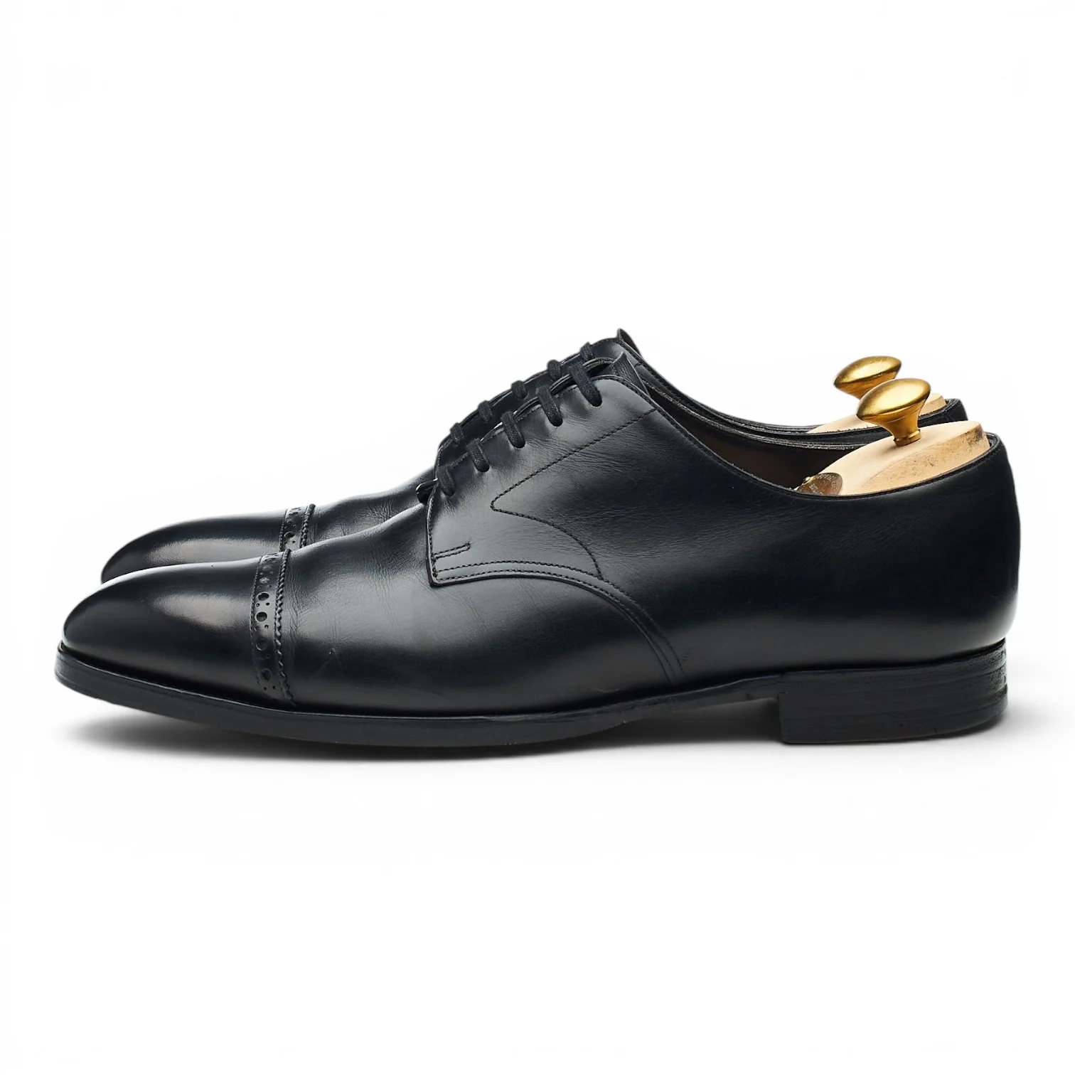 'Dundee' Black Leather Cap Toe Derby UK 8.5 E - Image 3