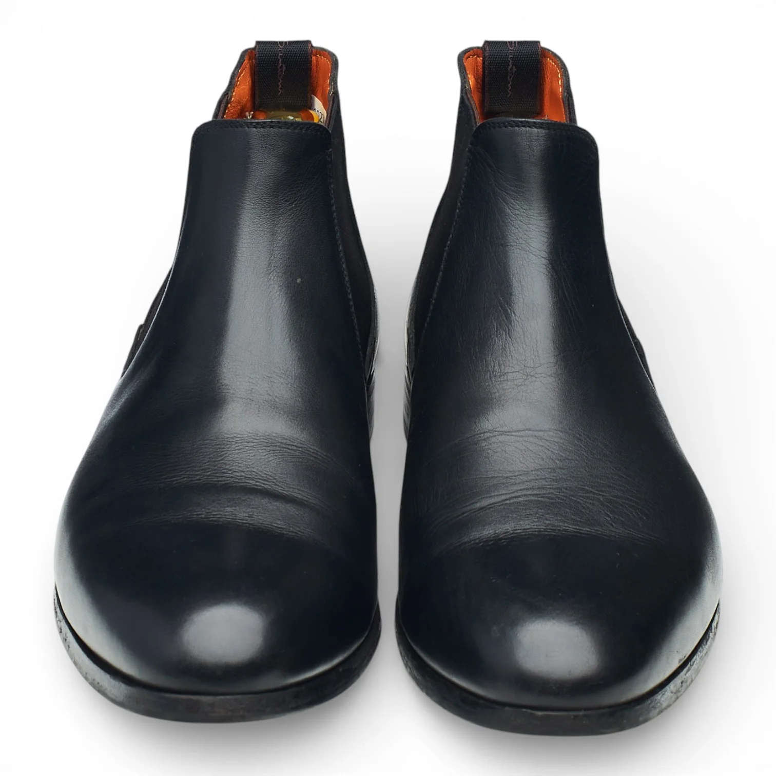 Black Leather Chelsea Boots UK 11.5 - Image 2