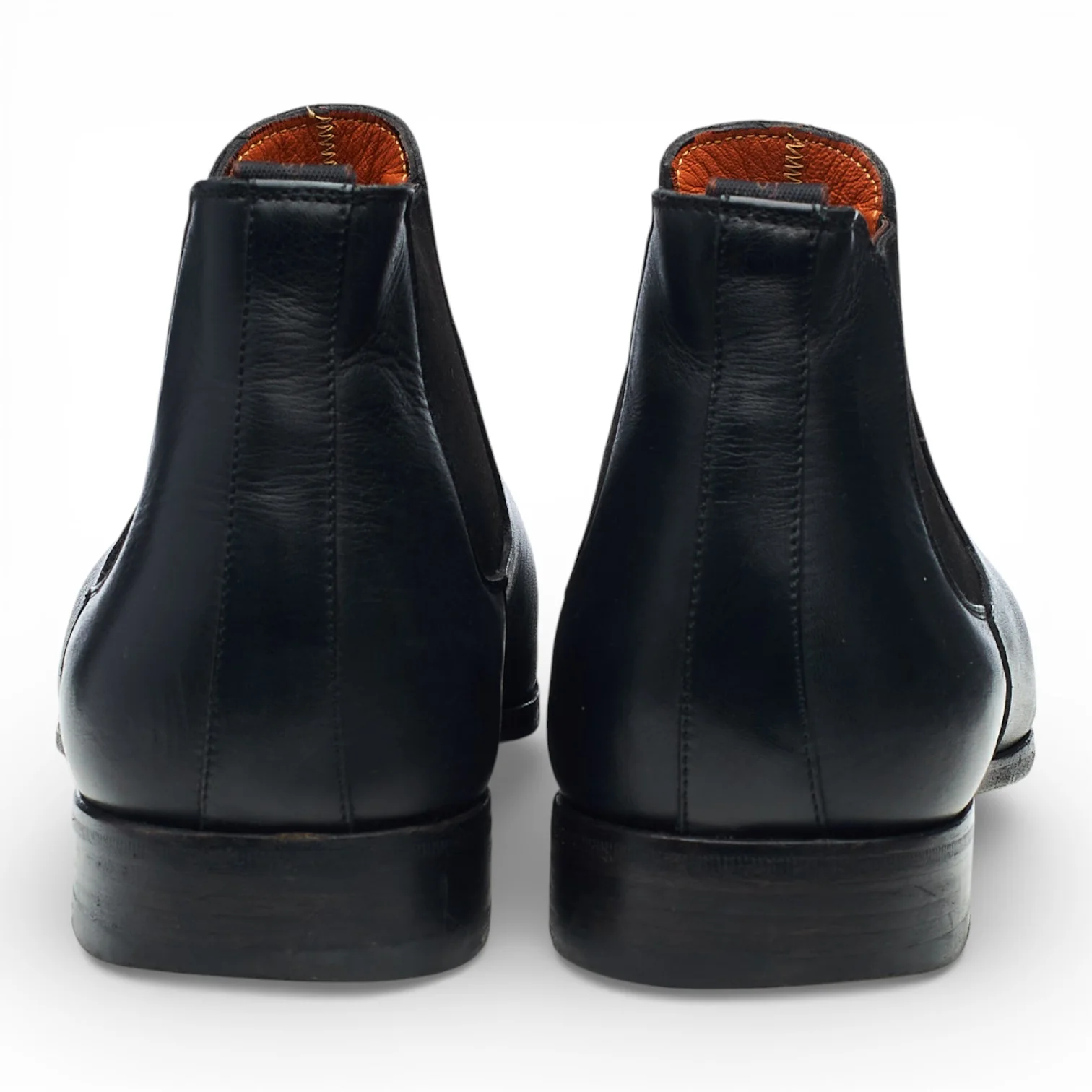 Black Leather Chelsea Boots UK 11.5 - Image 4