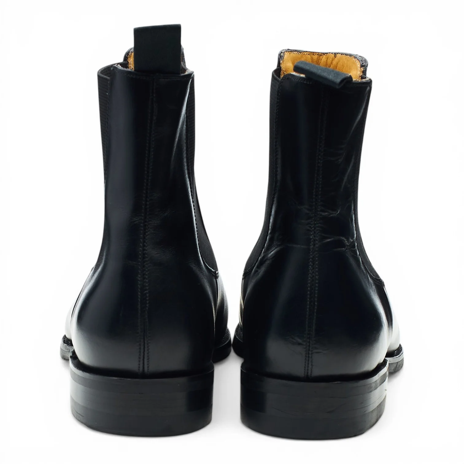Black Leather Chelsea Boots UK 7.5 G - Image 4