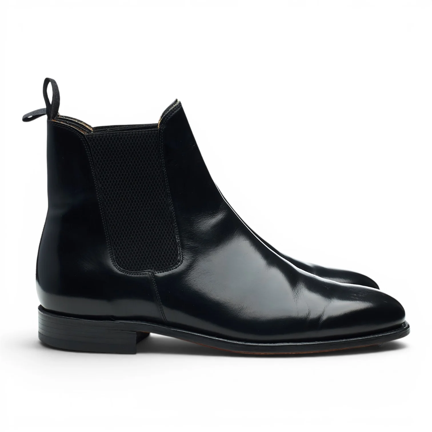 Black Leather Chelsea Boots UK 9 G