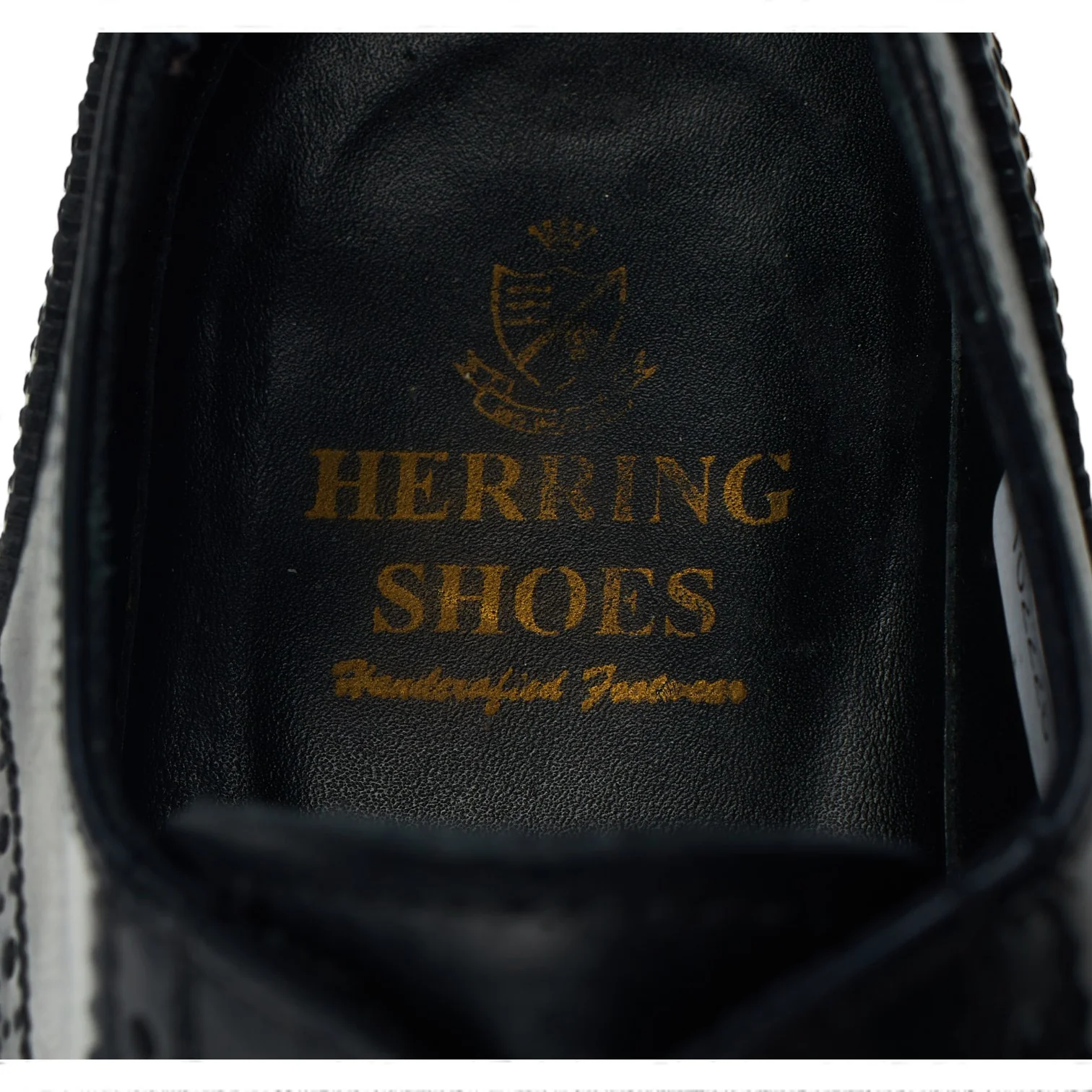 Black Leather Derby Brogues UK 7 F - Image 6