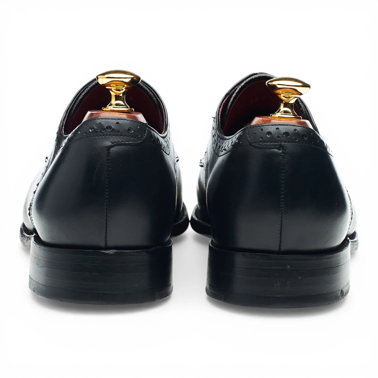 Black Leather Derby Brogues UK 8.5 F - Image 4