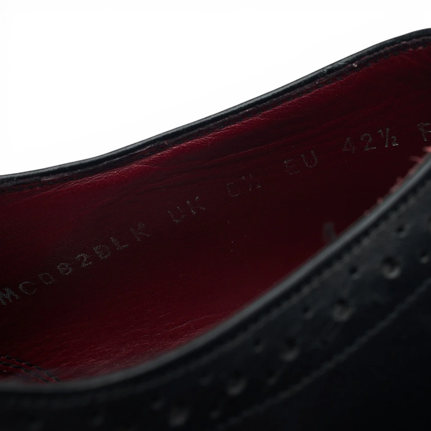 Black Leather Derby Brogues UK 8.5 F - Image 7